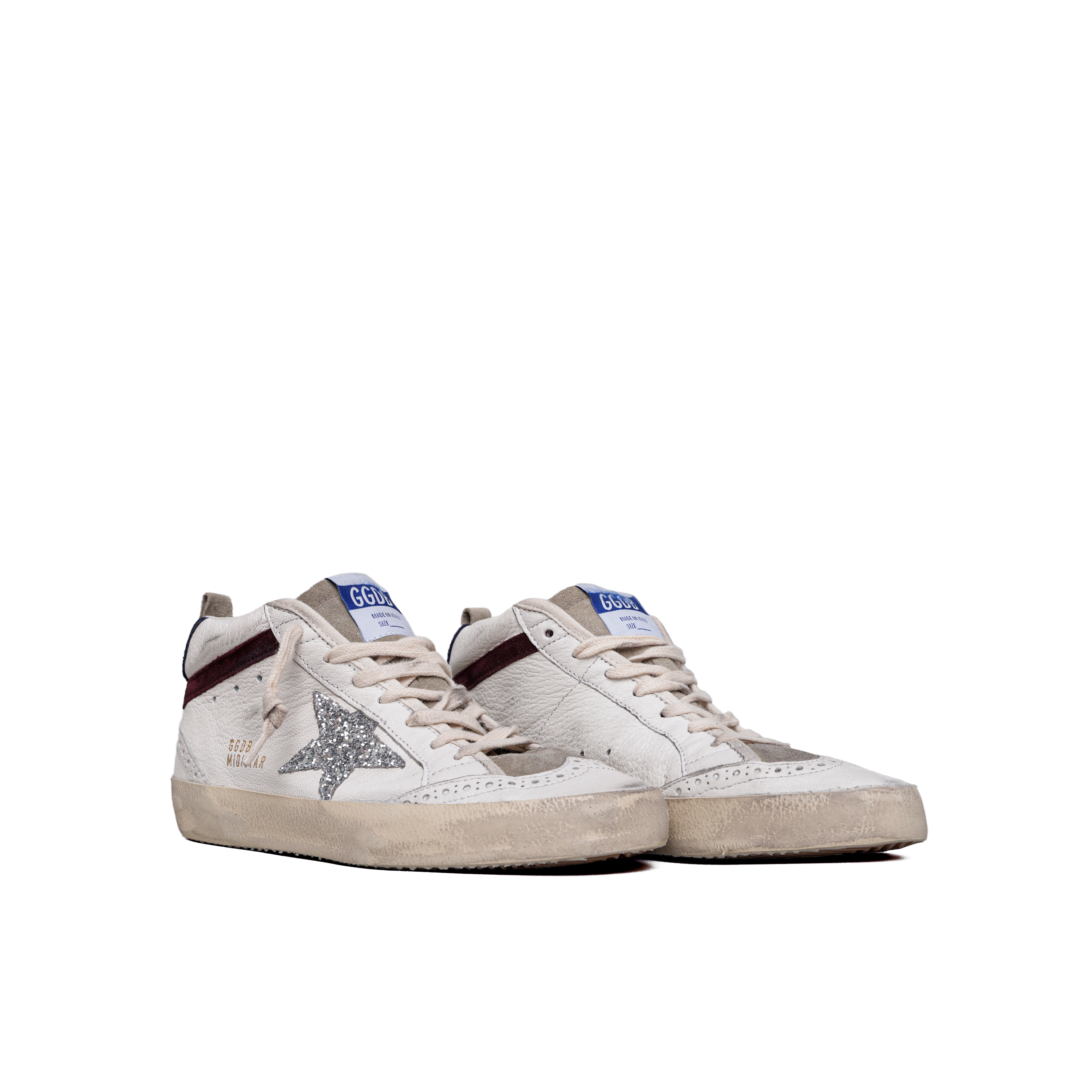 Sneakers Blancos Golden Goose Mid Star Glitter