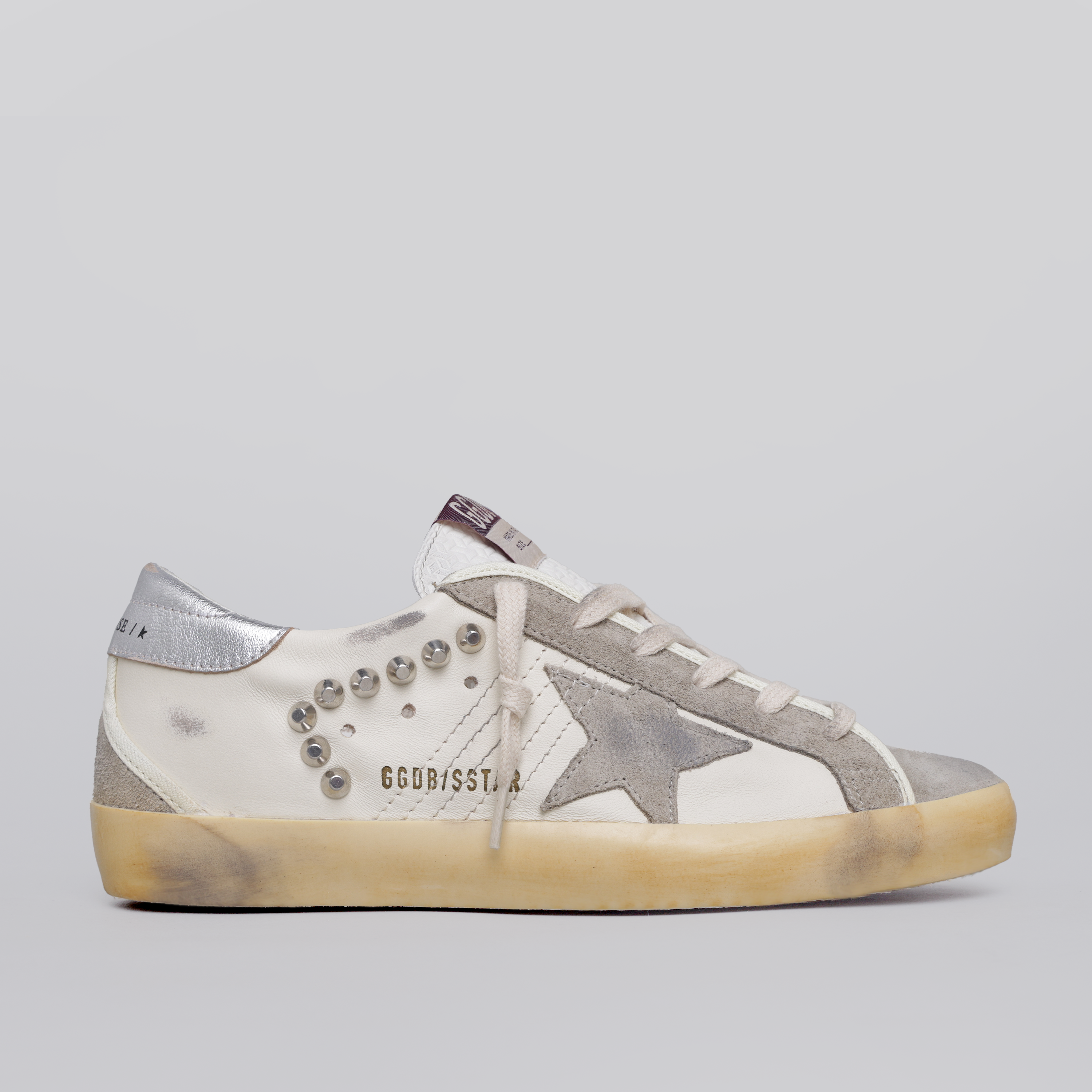 Sneakers Beige Golden Goose Super-Star Studs Suede