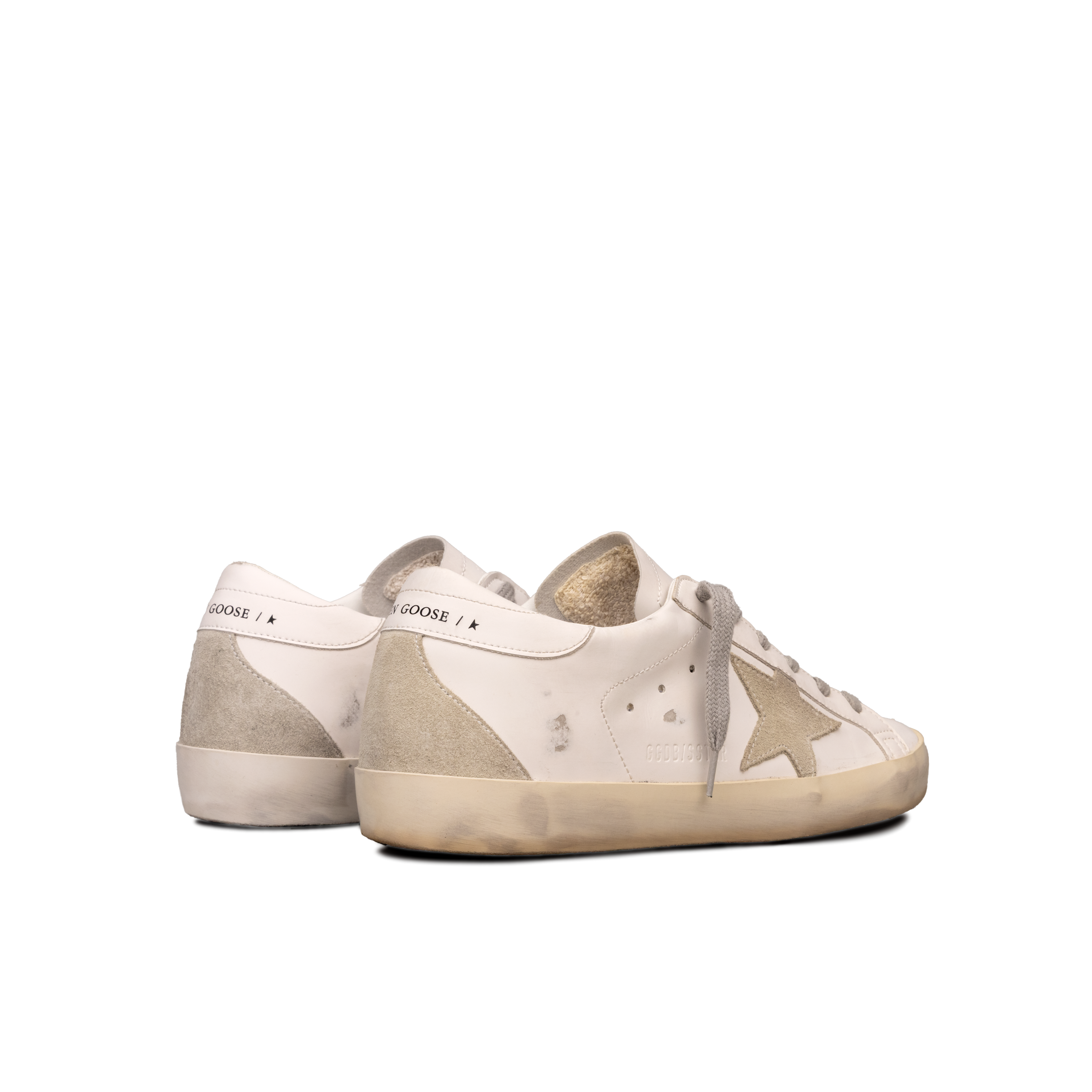 Sneakers Blancos Dorado Golden Goose Super-Star Suede