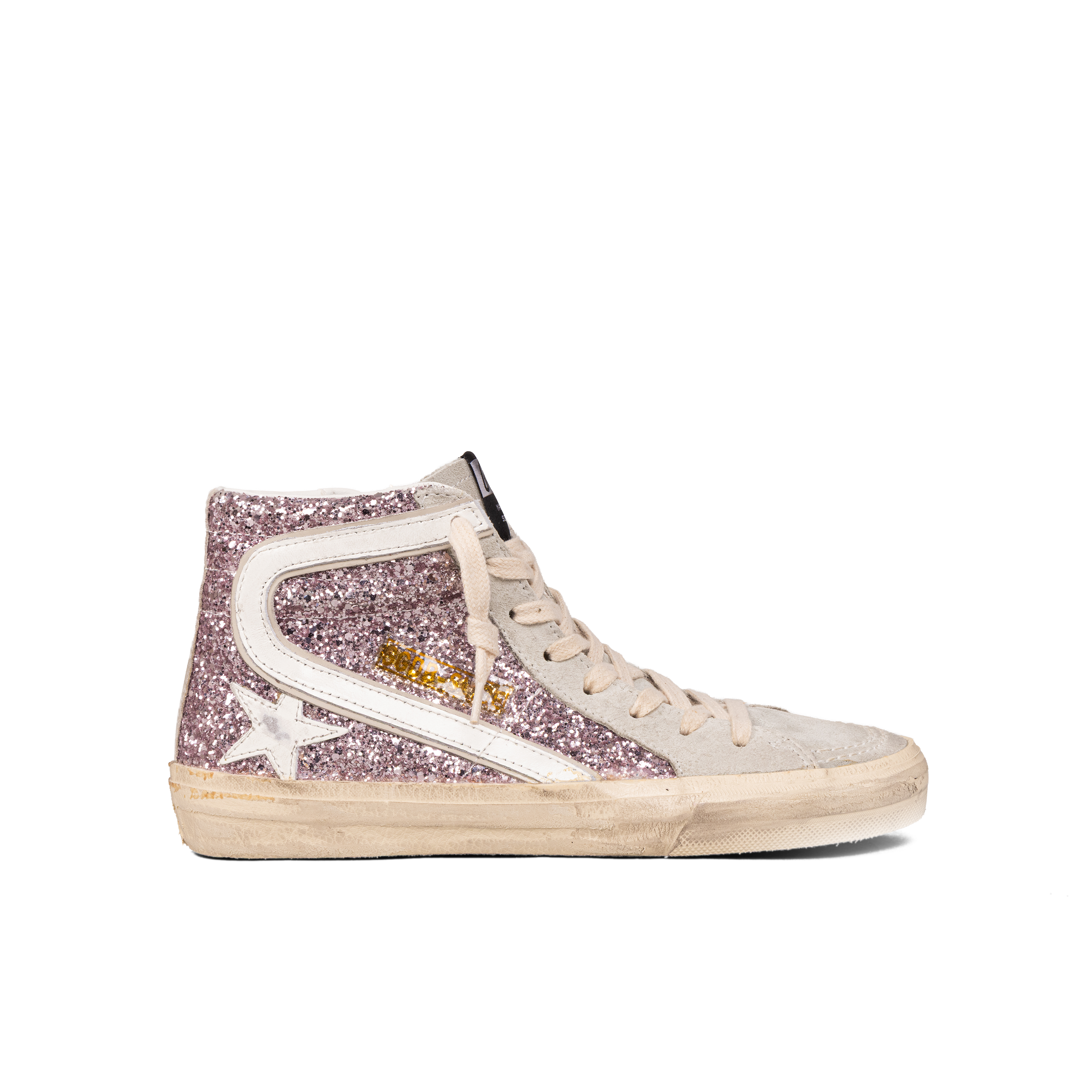 Sneakers Blancos Golden Goose Slide Glitter