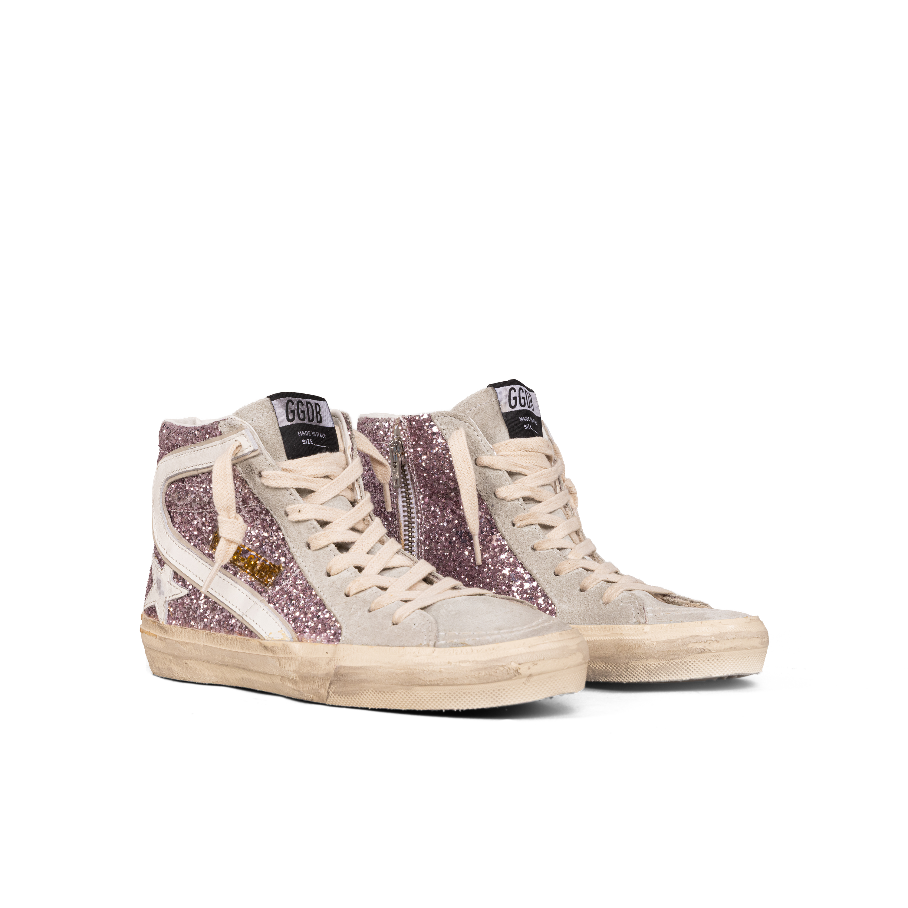 Sneakers Blancos Golden Goose Slide Glitter