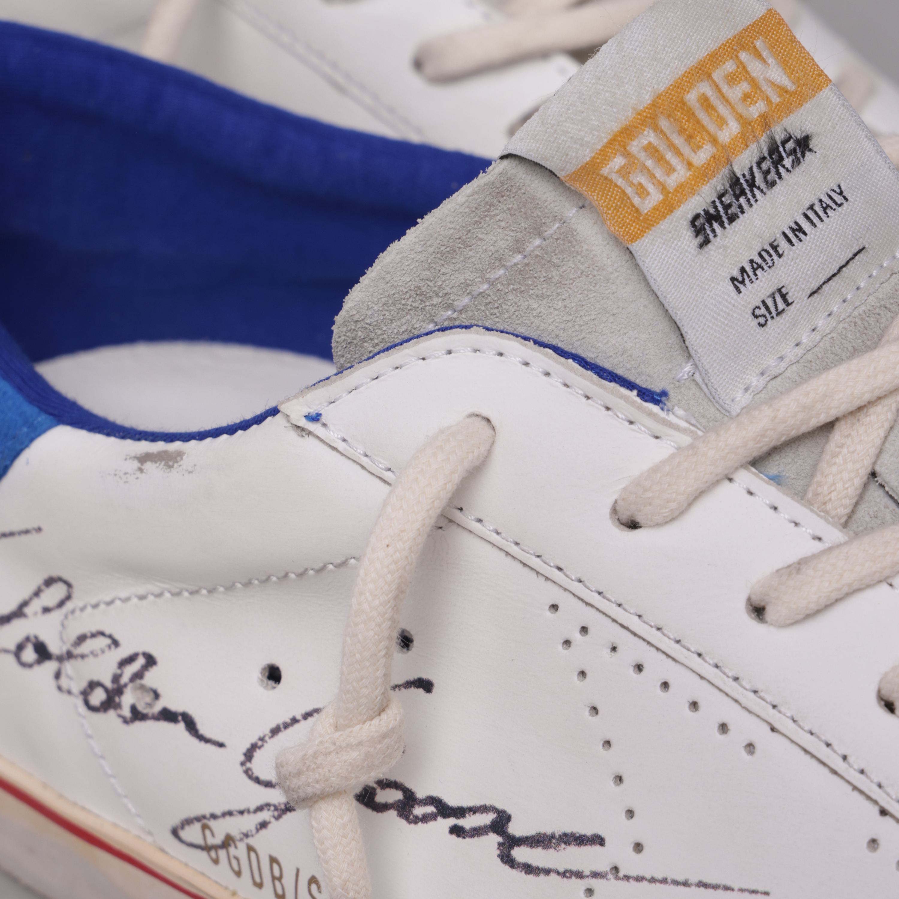 Sneakers Blancos Azul Golden Goose Super-Star