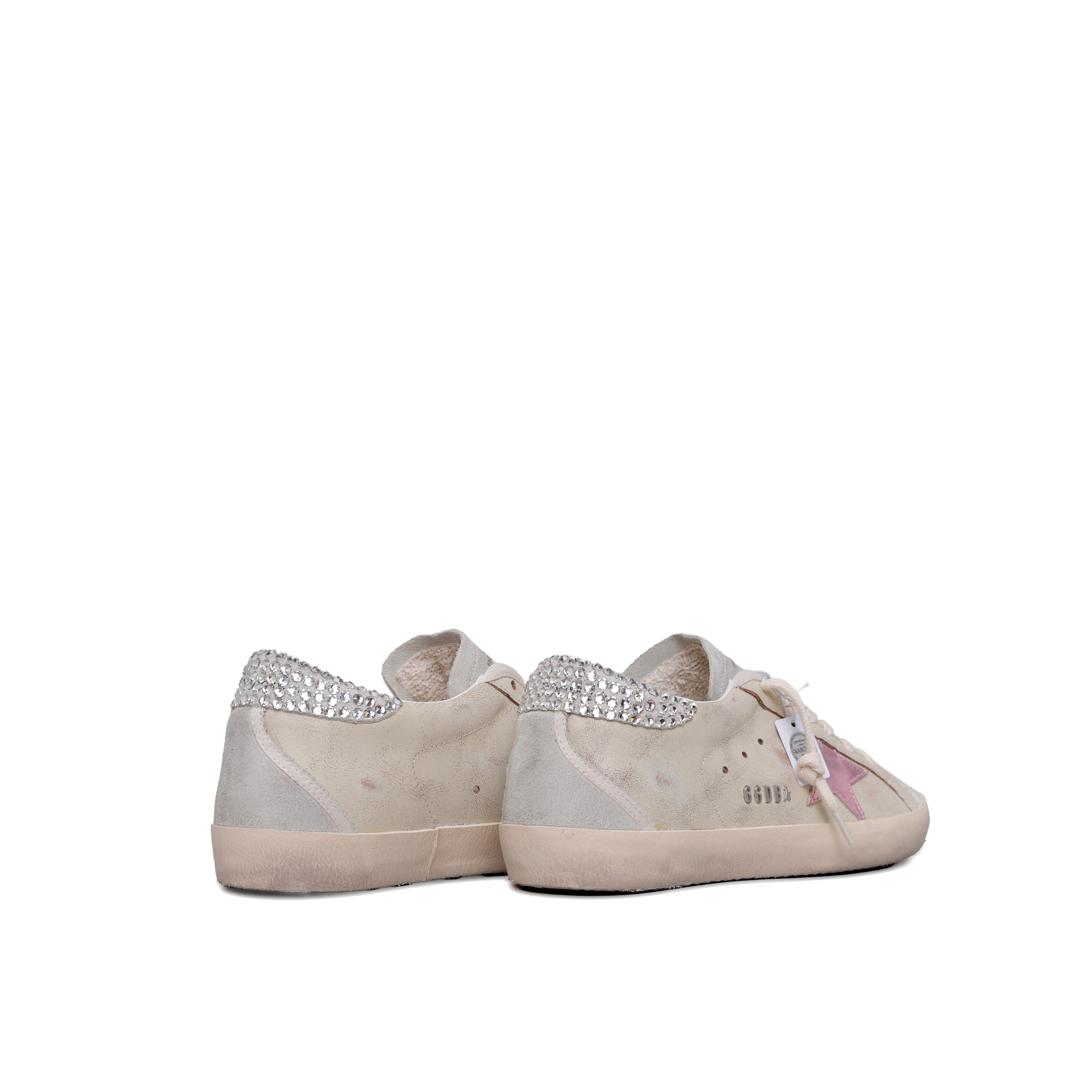 Snakeaker Beige Golden Goose Super-Star Swarovski