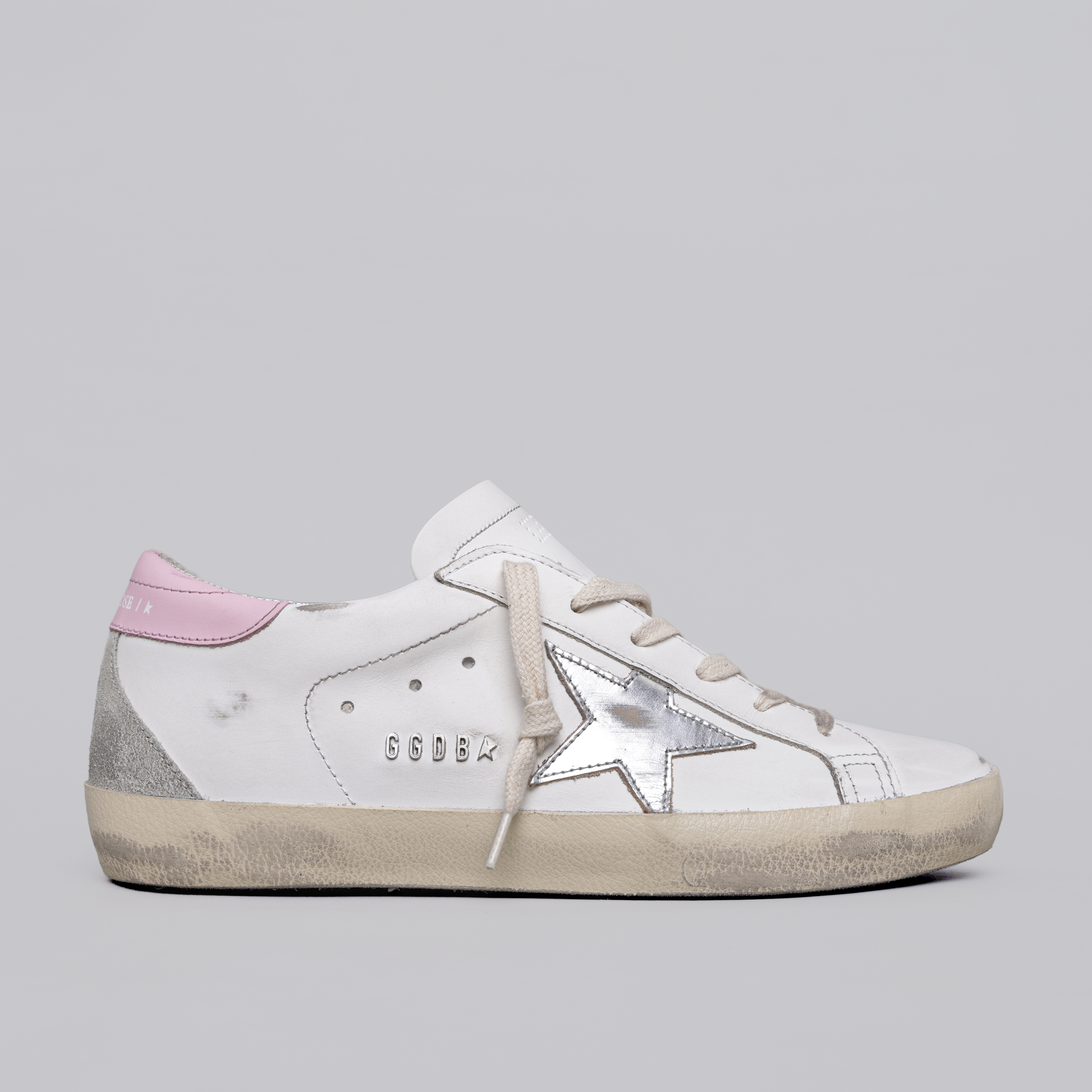 Sneakers Blanco Rosado Golden Goose Super-Star Laminated