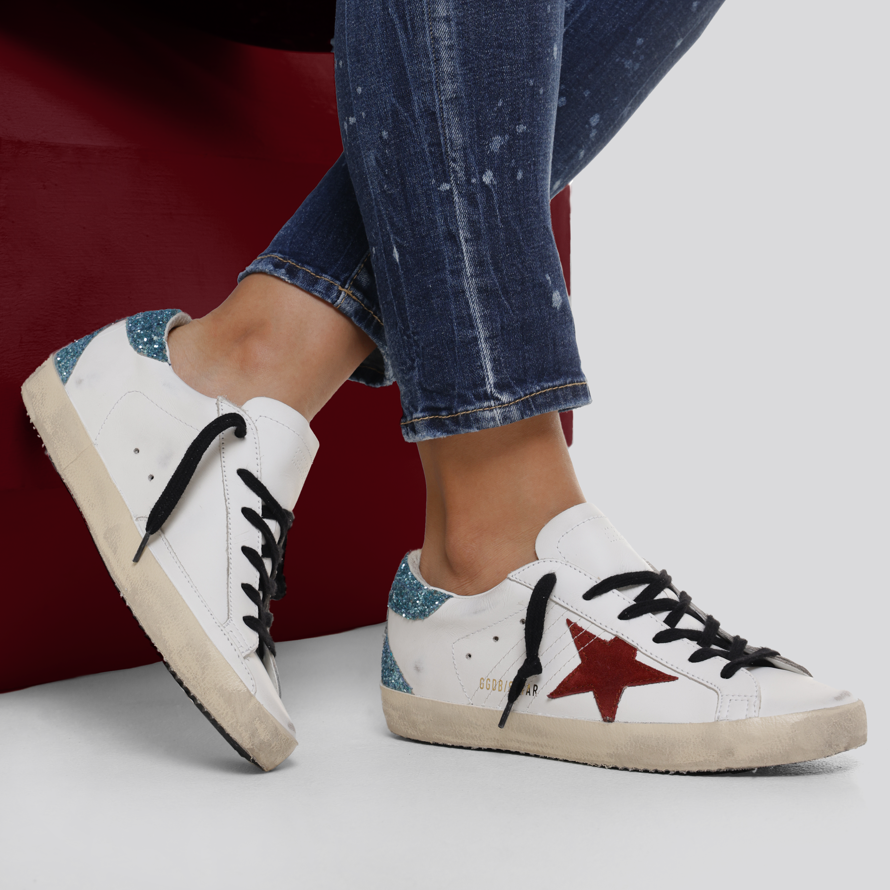 Sneakers Blanco Verde Golden Goose Super-Star