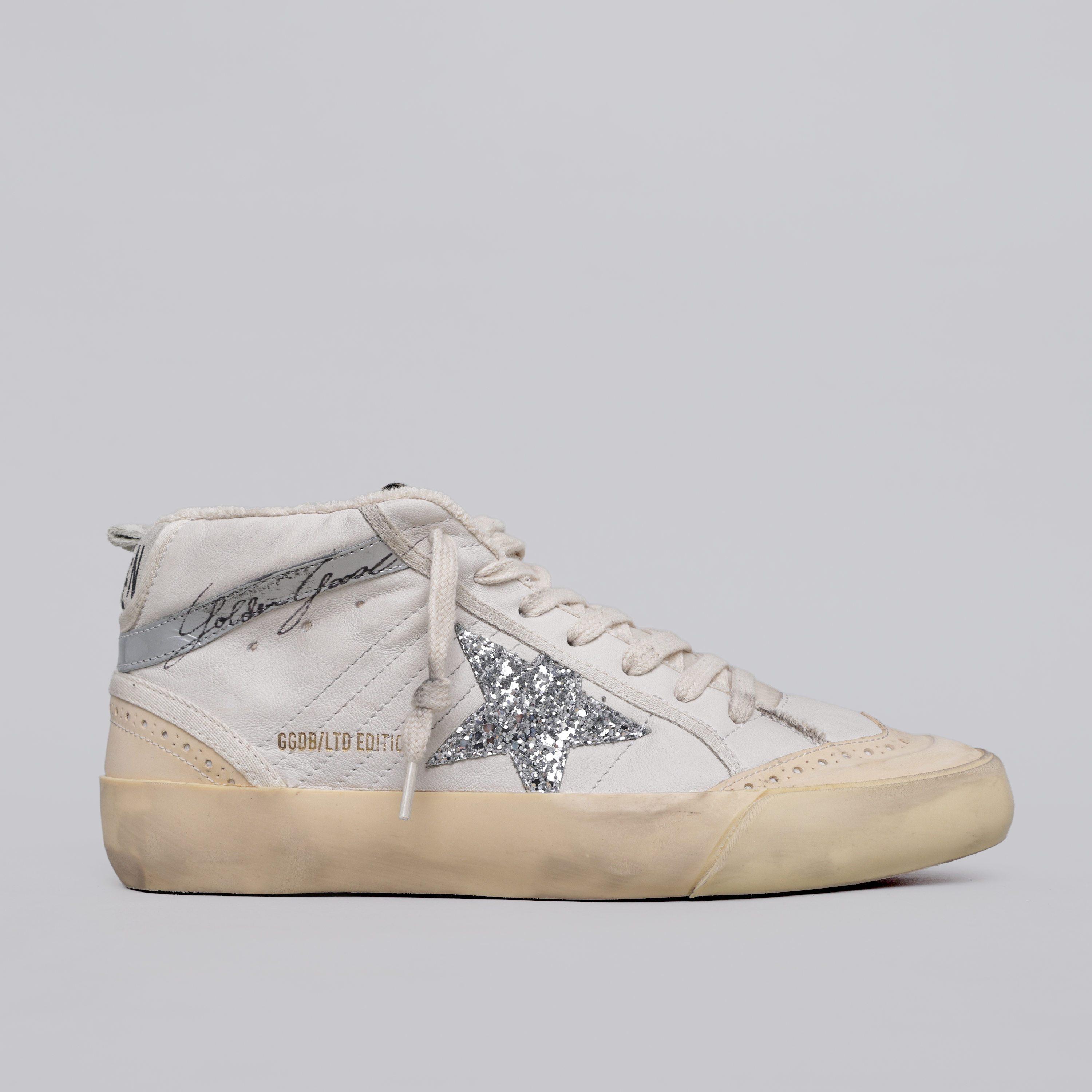 Sneakers Blancos Golden Goose Mid Star Glitter