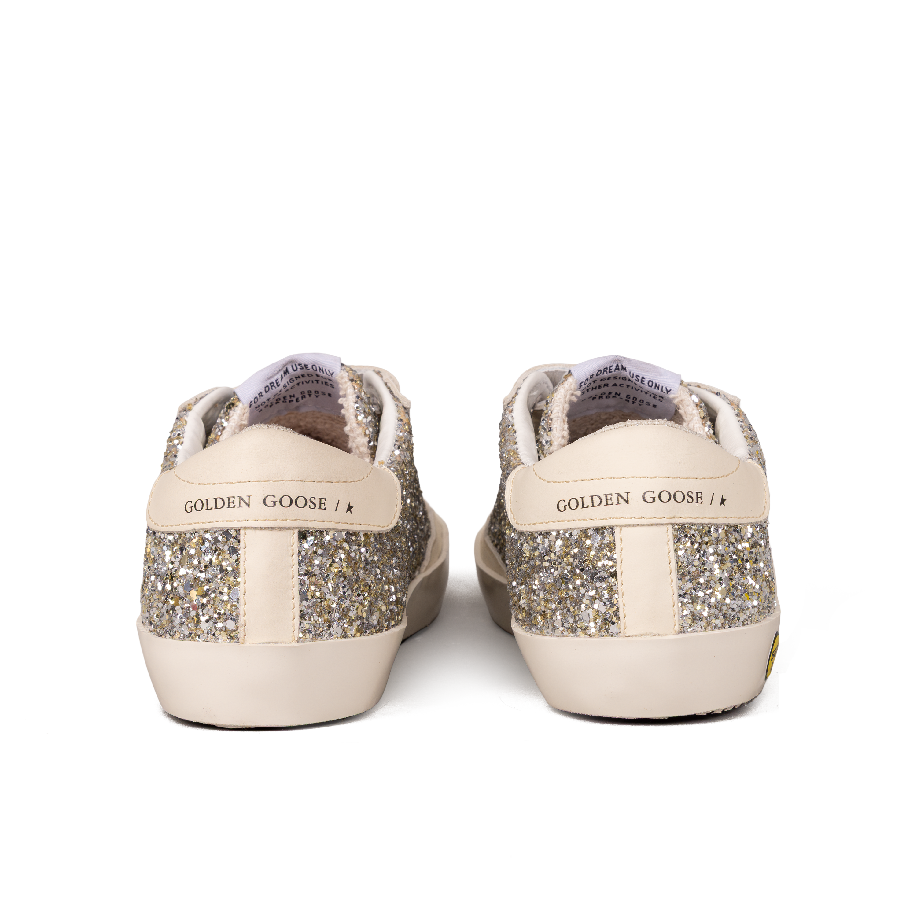 Sneakers Beige Golden Goose Velcro Super-Star Glitter