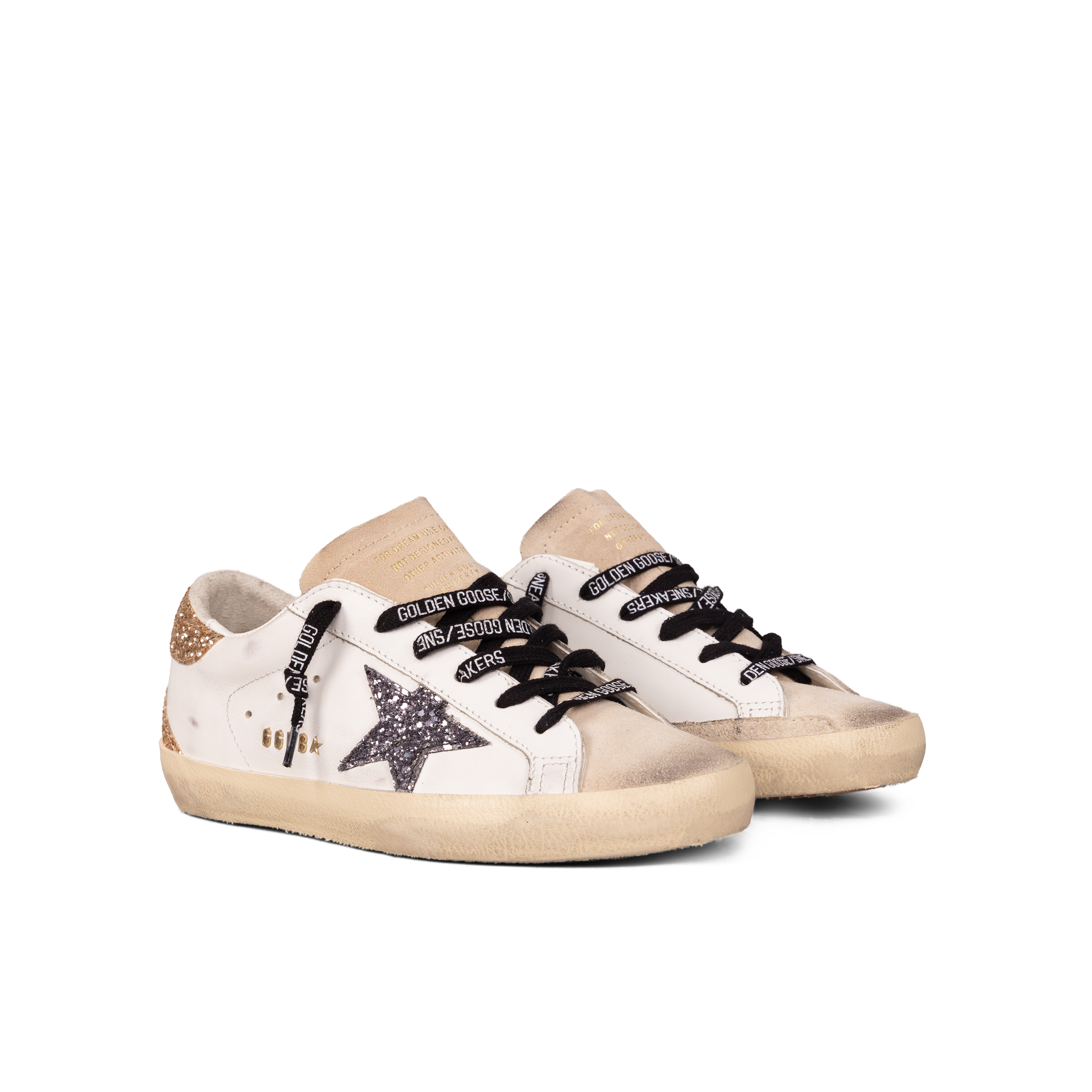 Sneakers Blancos Golden Goose Super-Star Glitter Star Heel