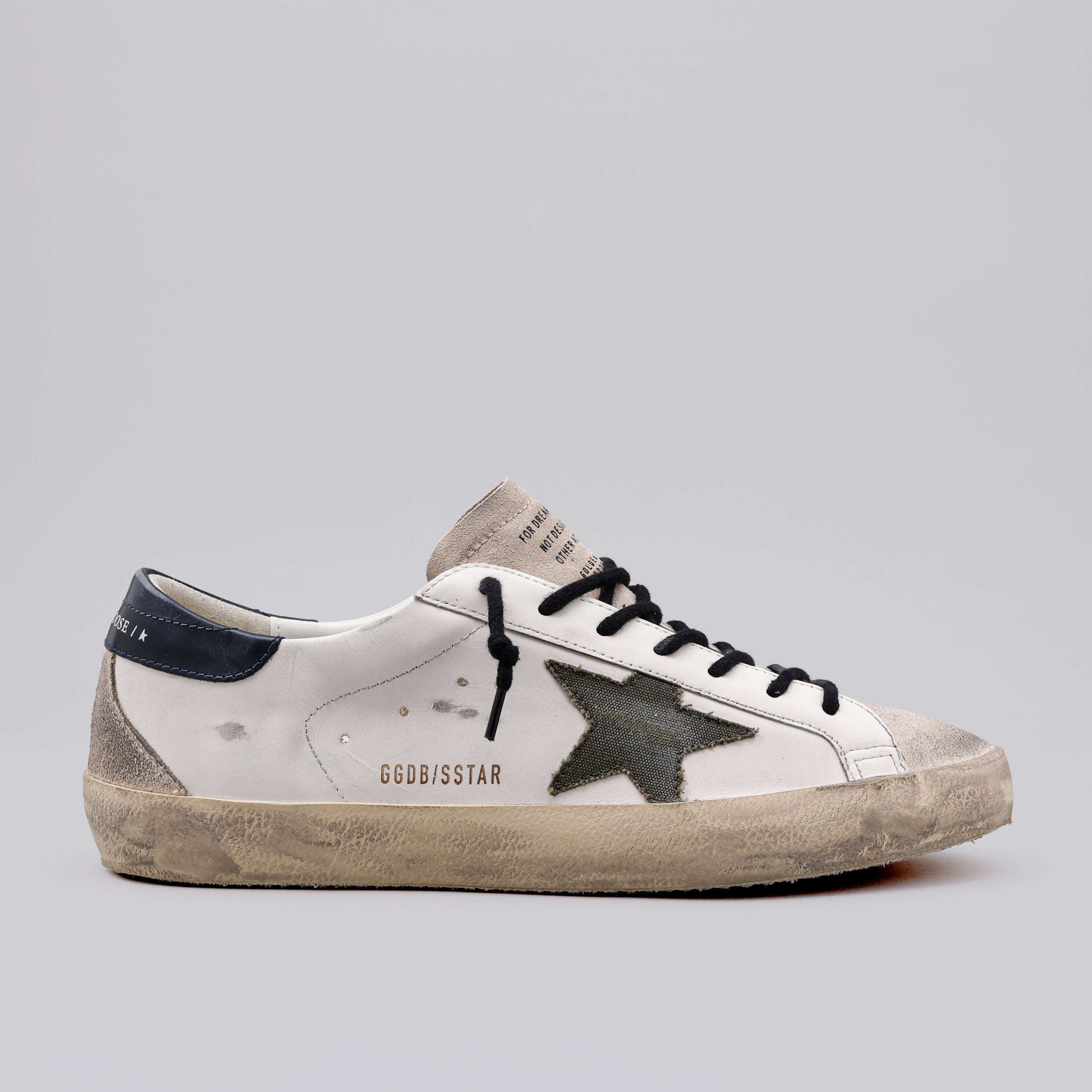 Sneakers Blancos Golden Goose Beige Azul Super-Star