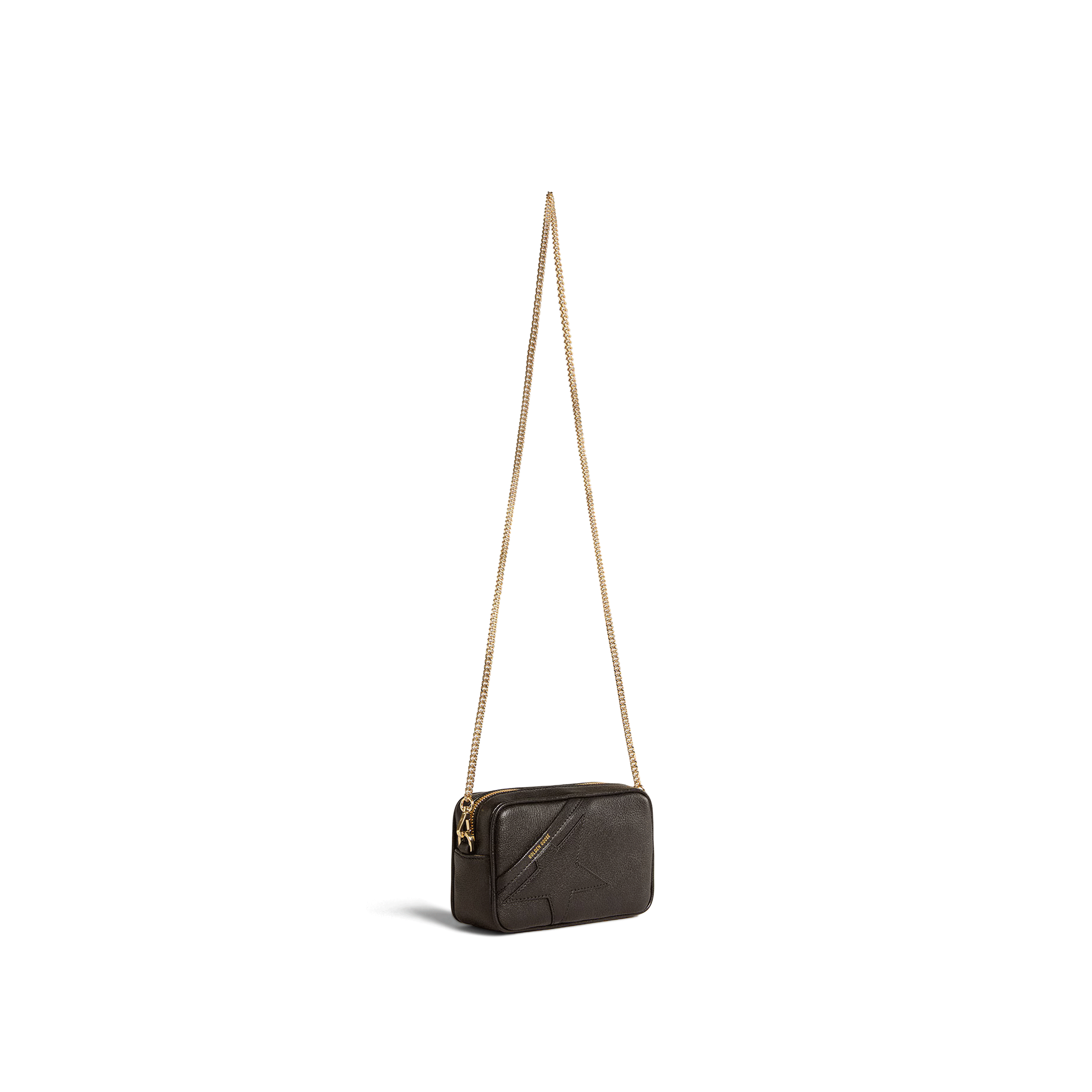 Cartera Negra Golden Goose Mini Star Wrinkled Goat