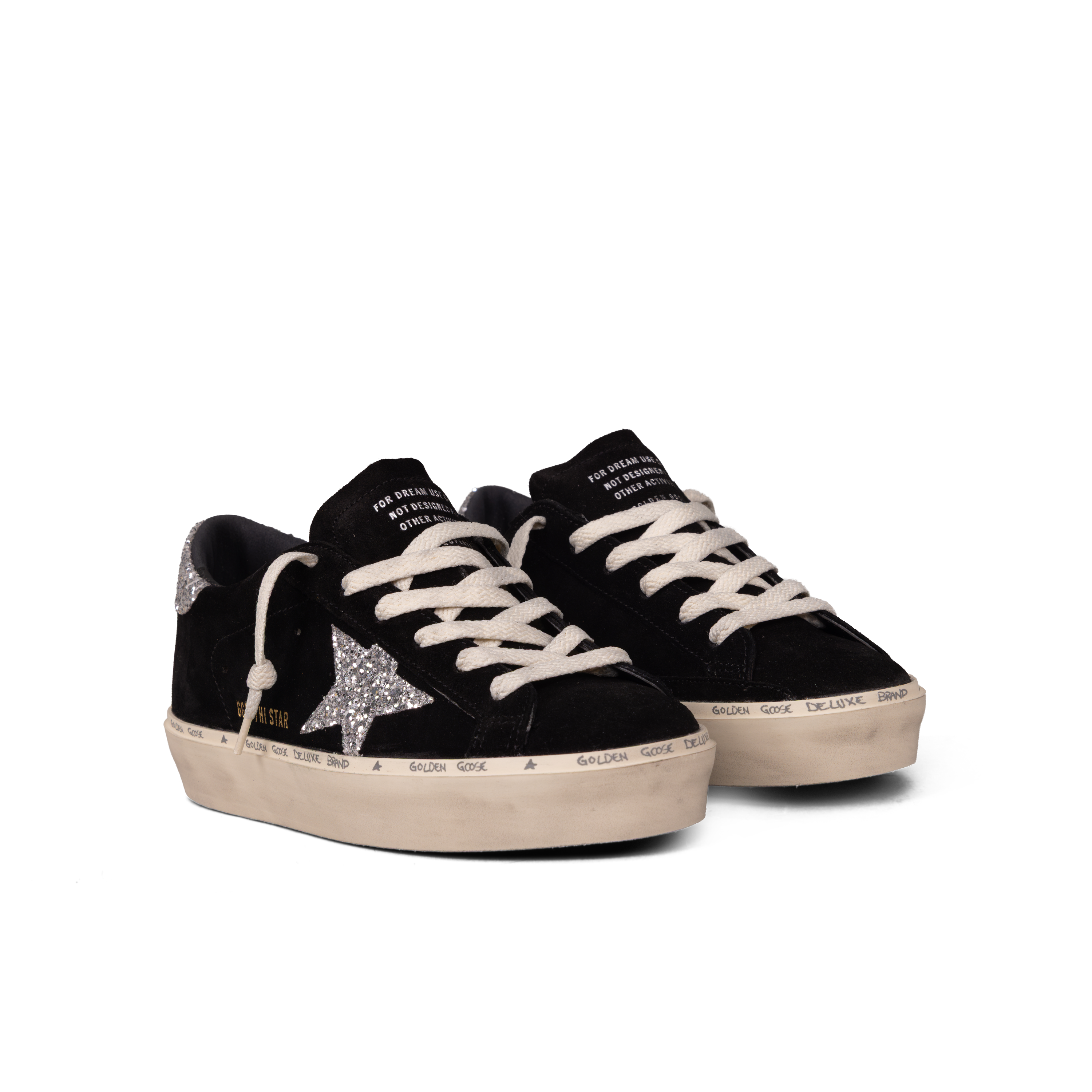 Sneakers Negros Golden Goose Hi Star Suede Glitter Star & Heel