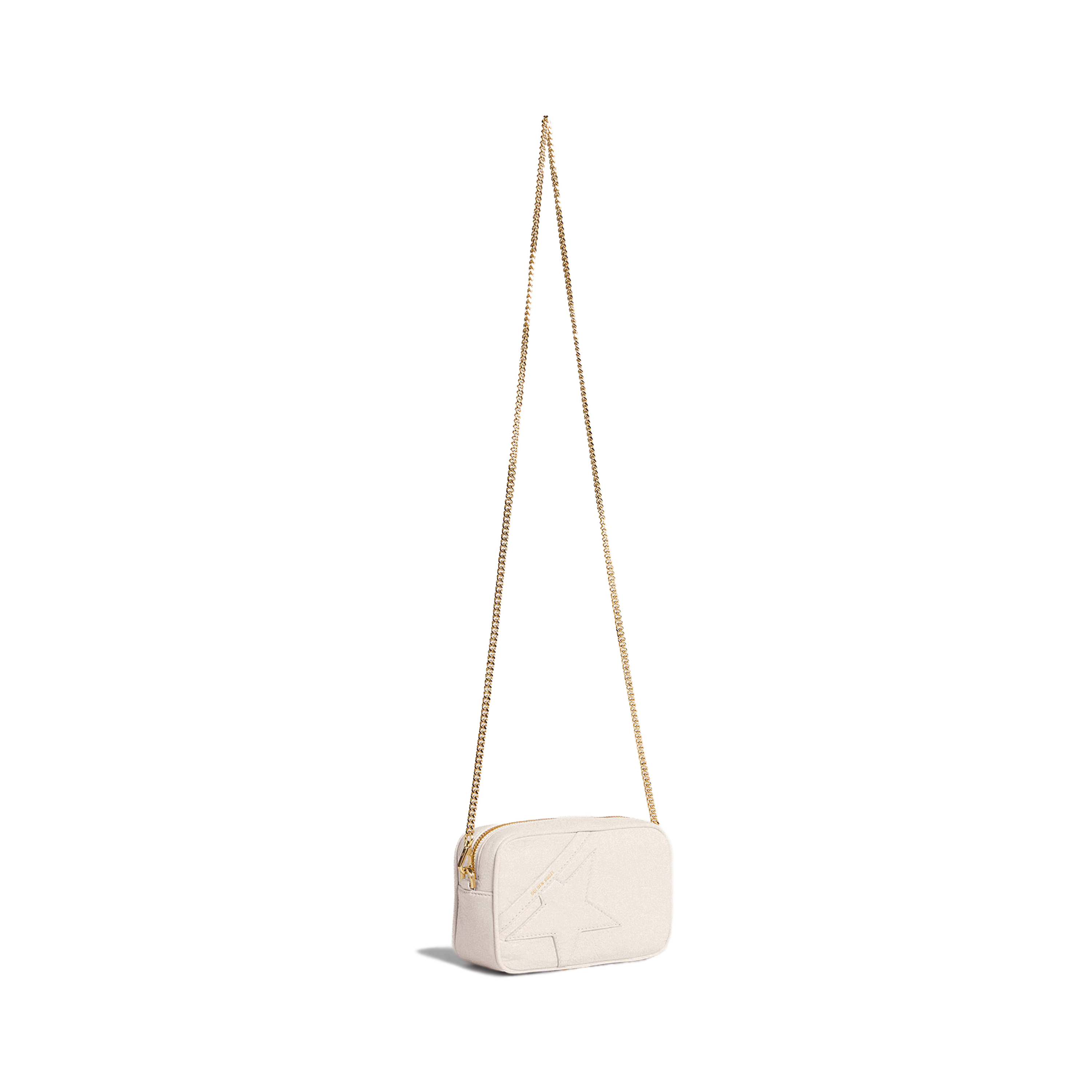 Cartera Ivory Golden Goose Mini Star Wrinkled