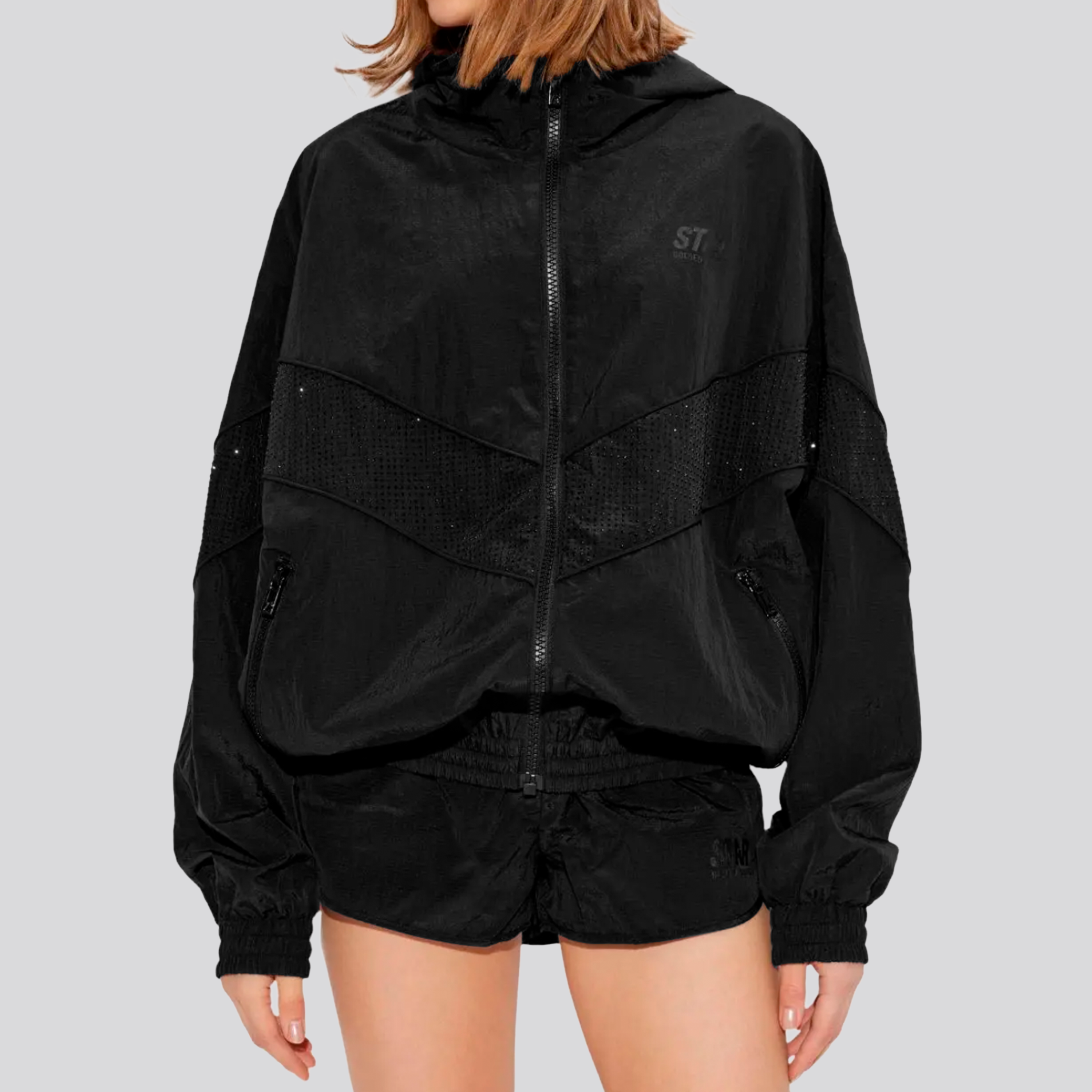 Chaqueta Negra Golden Goose Letisia Windbreaker