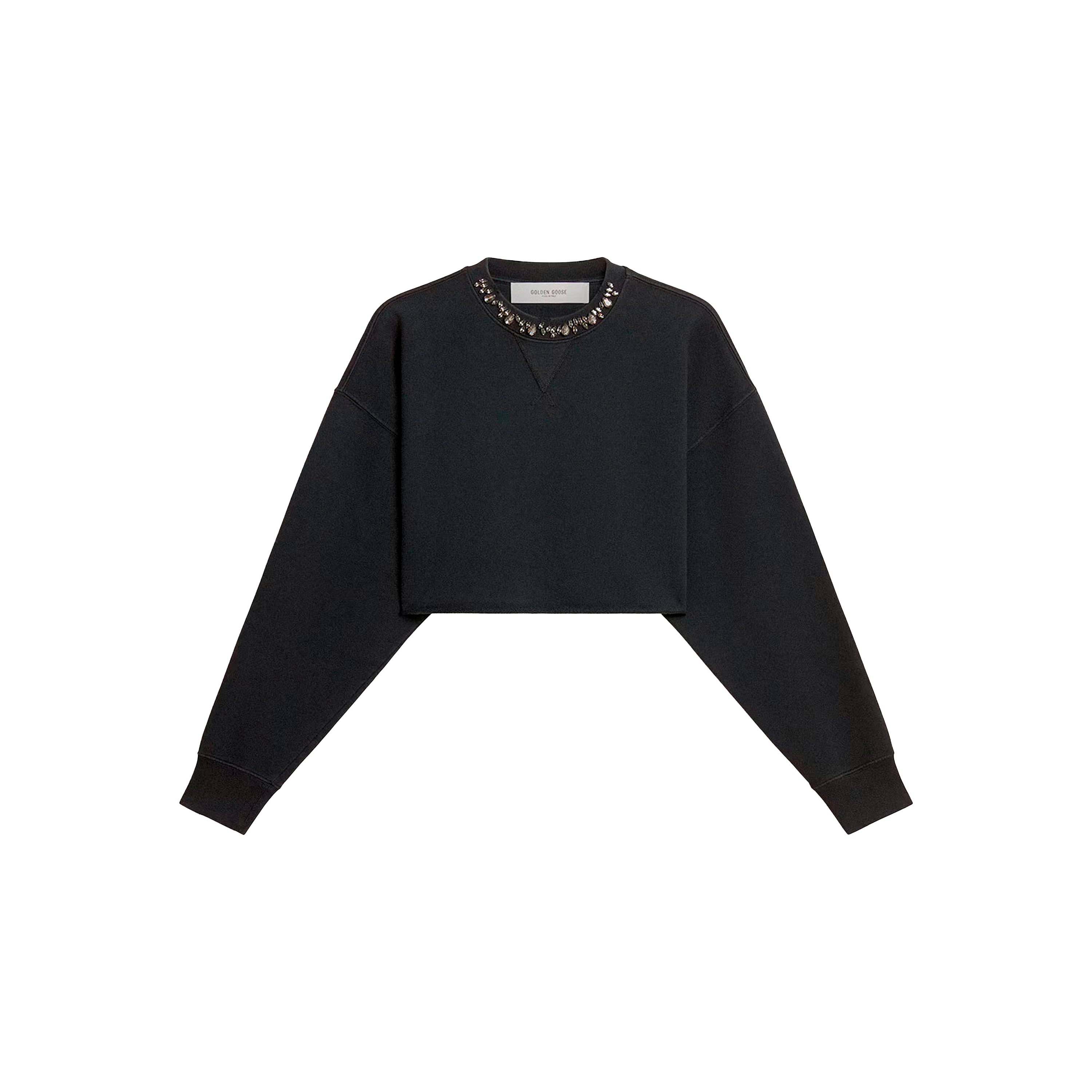 Buzo Negro Golden Goose Crystals Neck