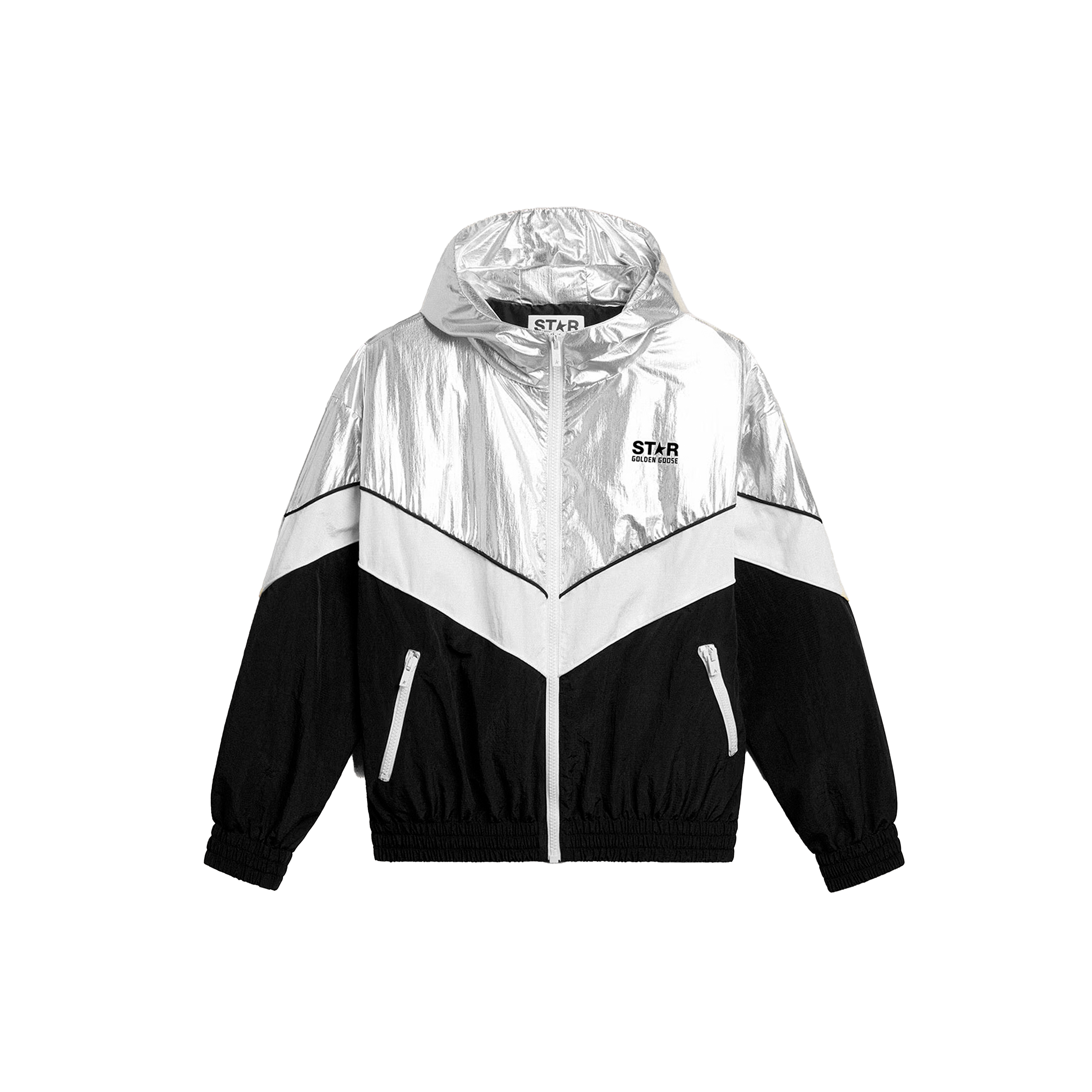 Chaqueta Plateada Golden Goose Bomber