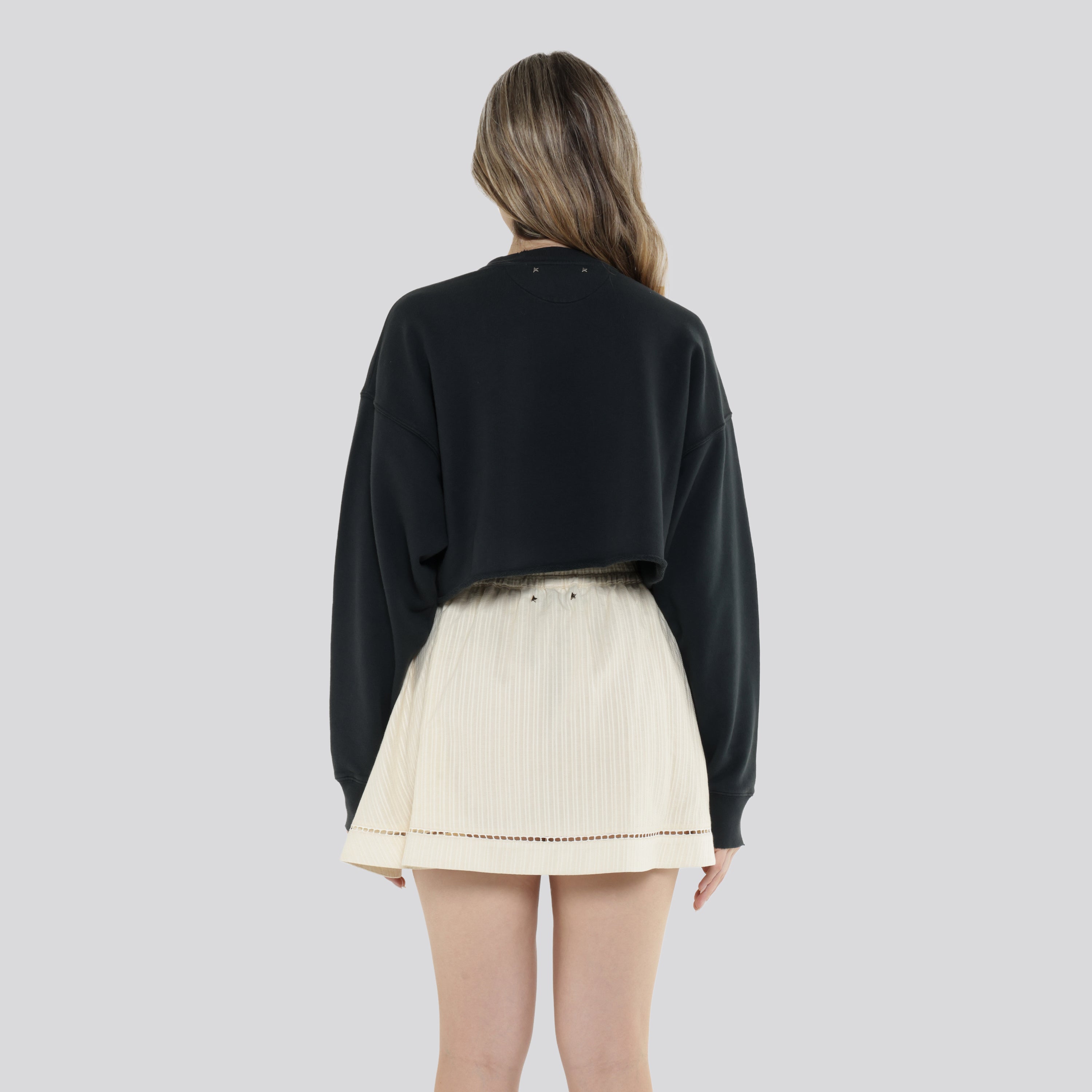 Short Beige Golden Goose Varsity