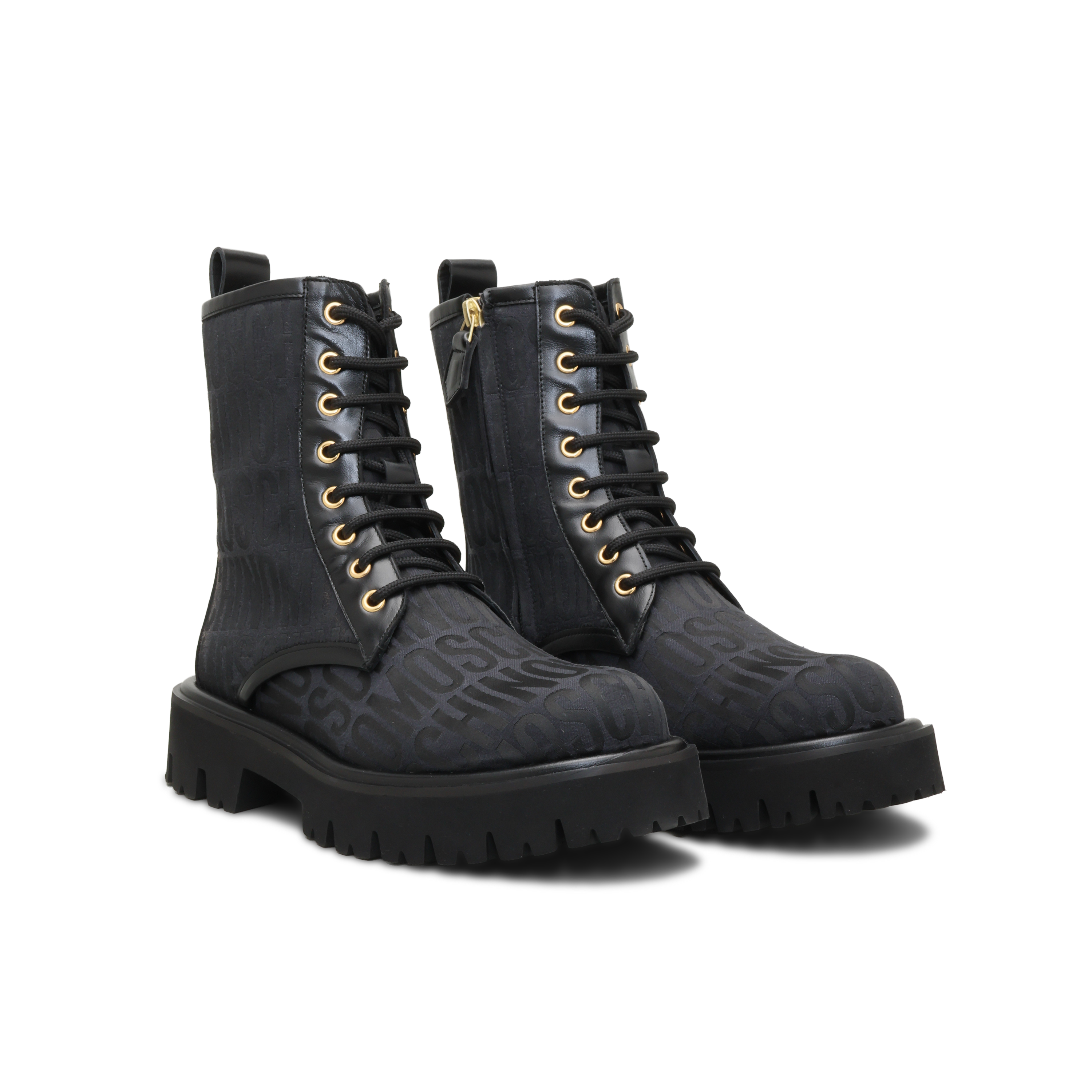 Botas Negros Moschino Multilogo