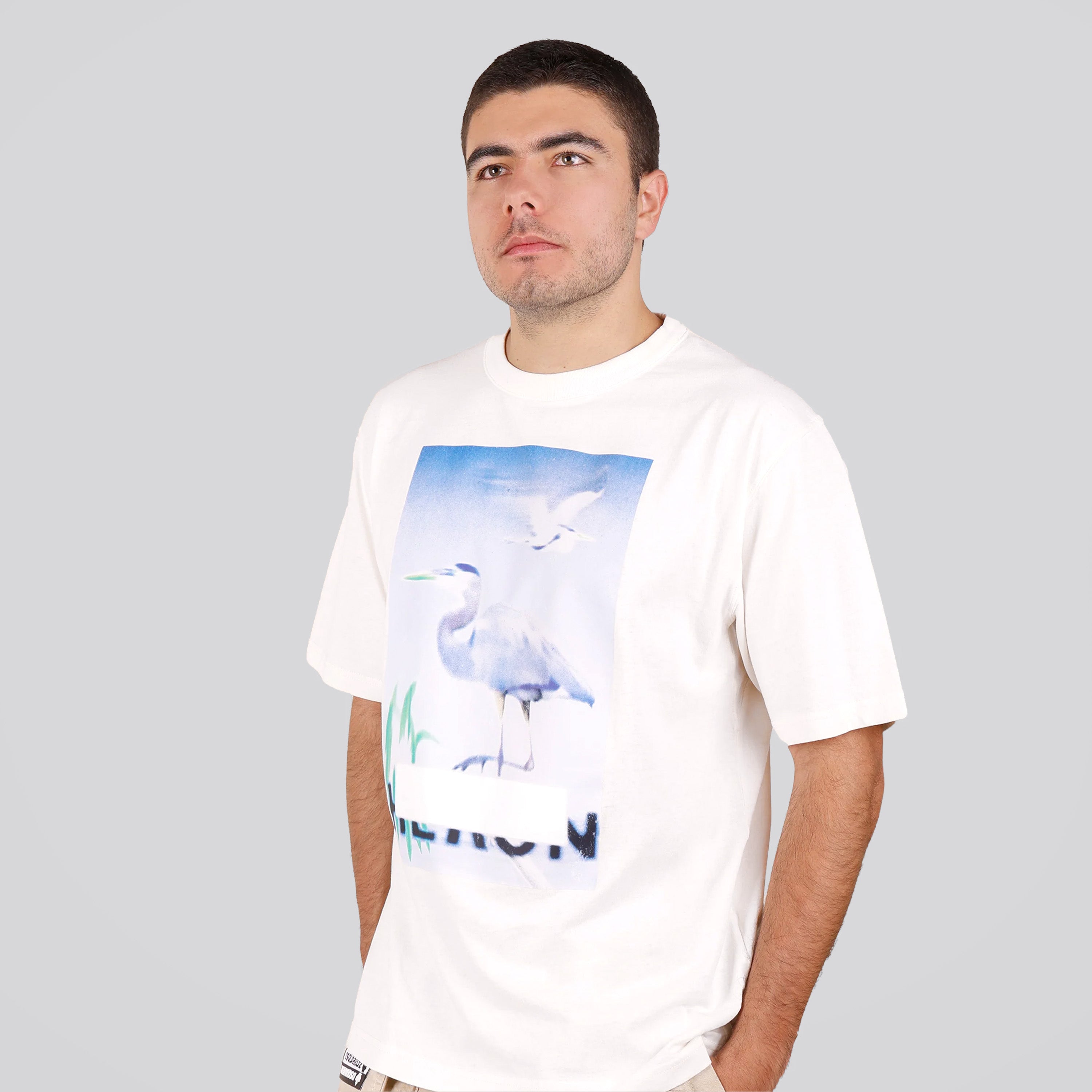 Camiseta Blanca Light Blue Heron Preston NF Censored