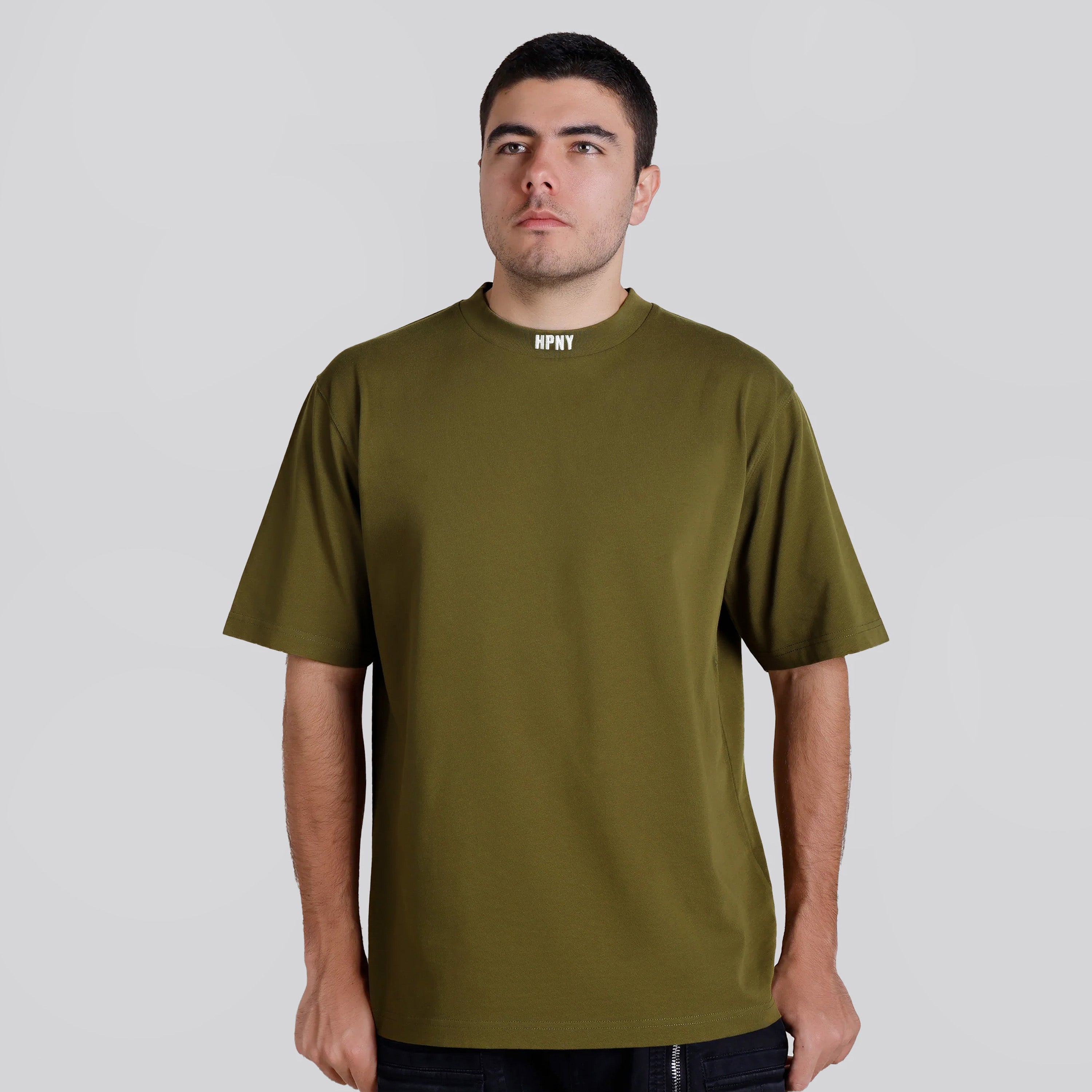 Camiseta Verde Oliva Heron Preston HPNY Neck