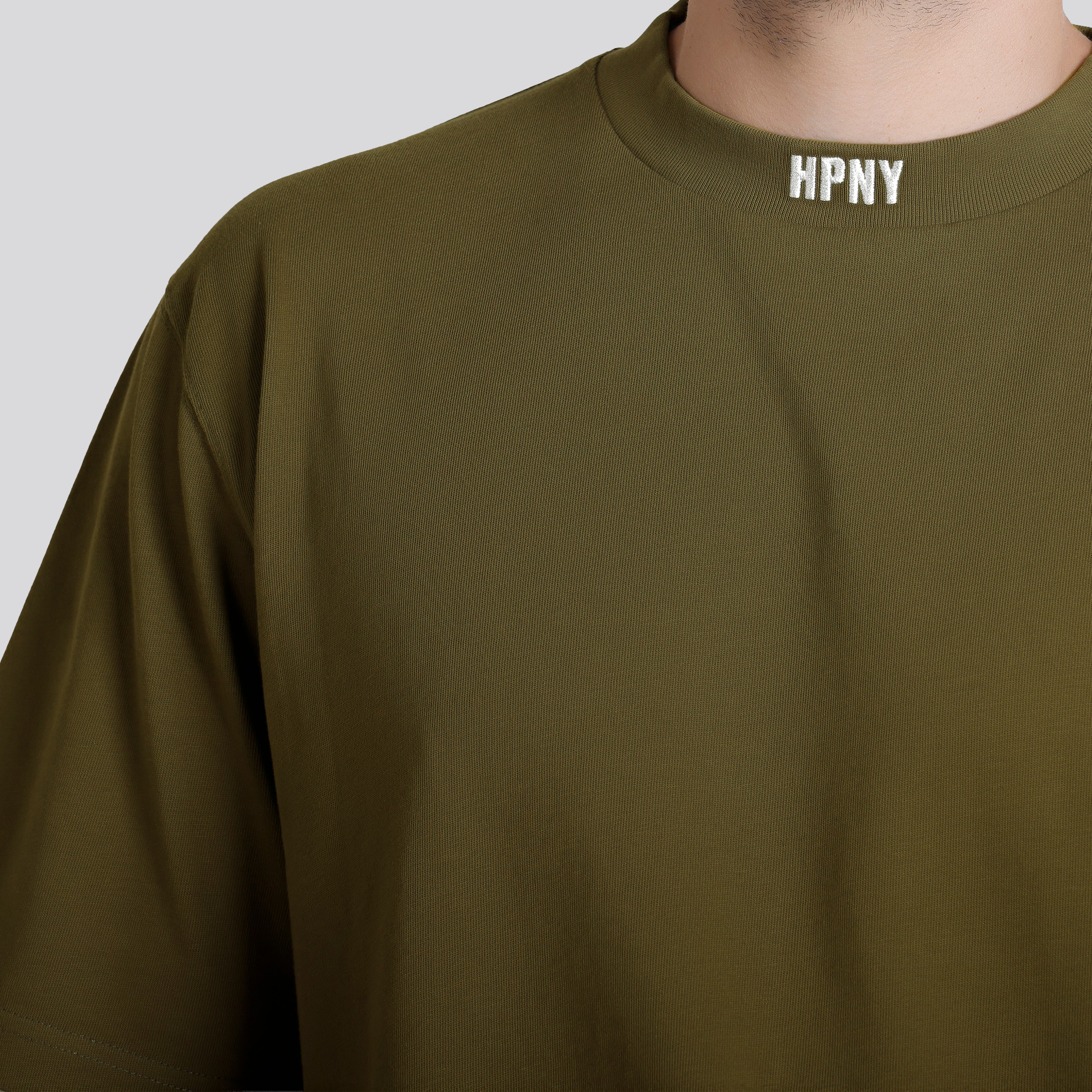 Camiseta Verde Oliva Heron Preston HPNY Neck