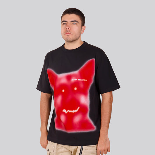Camiseta Negra Red Heron Preston Beware Of Dog