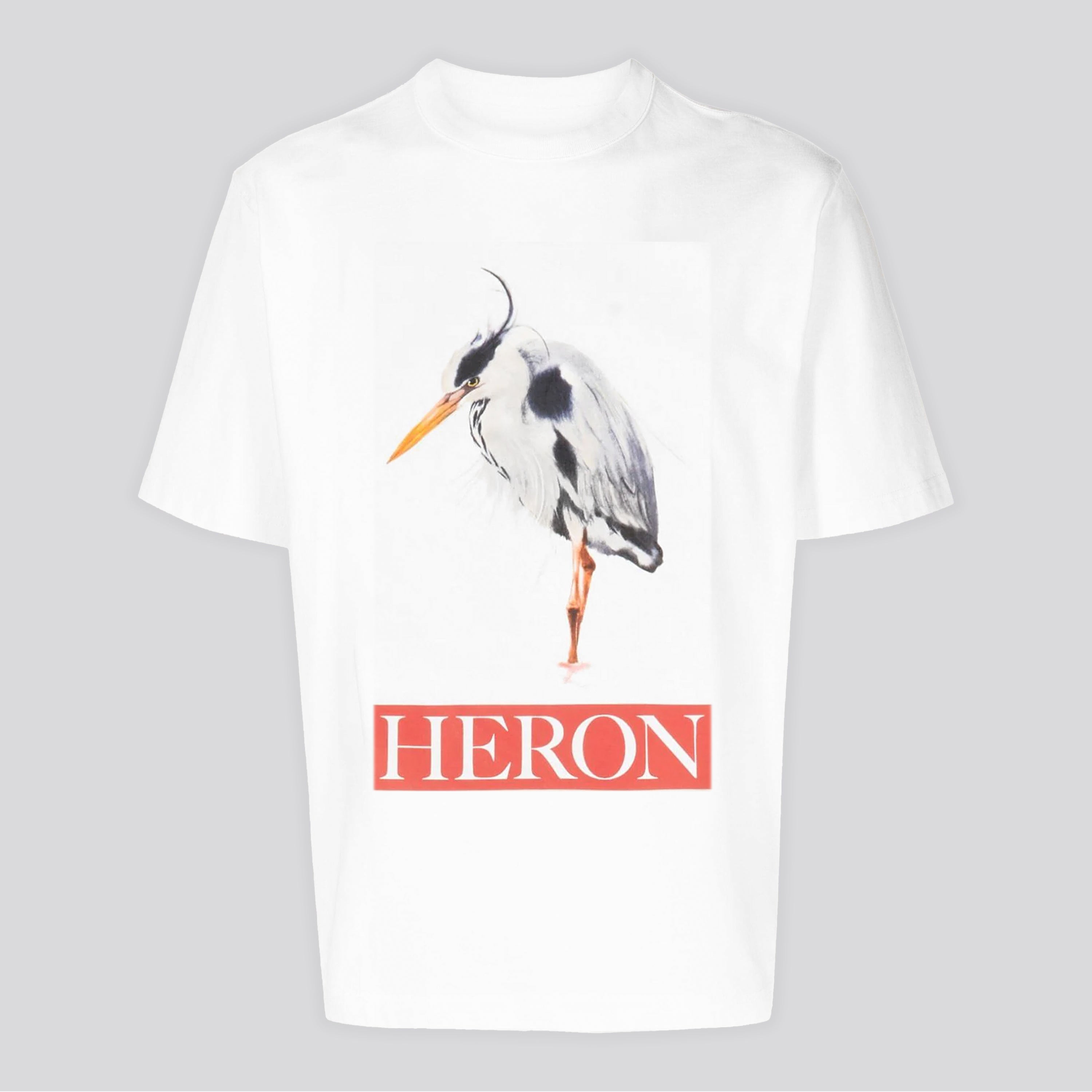 Camiseta Blanca Heron Preston Rojo Bird