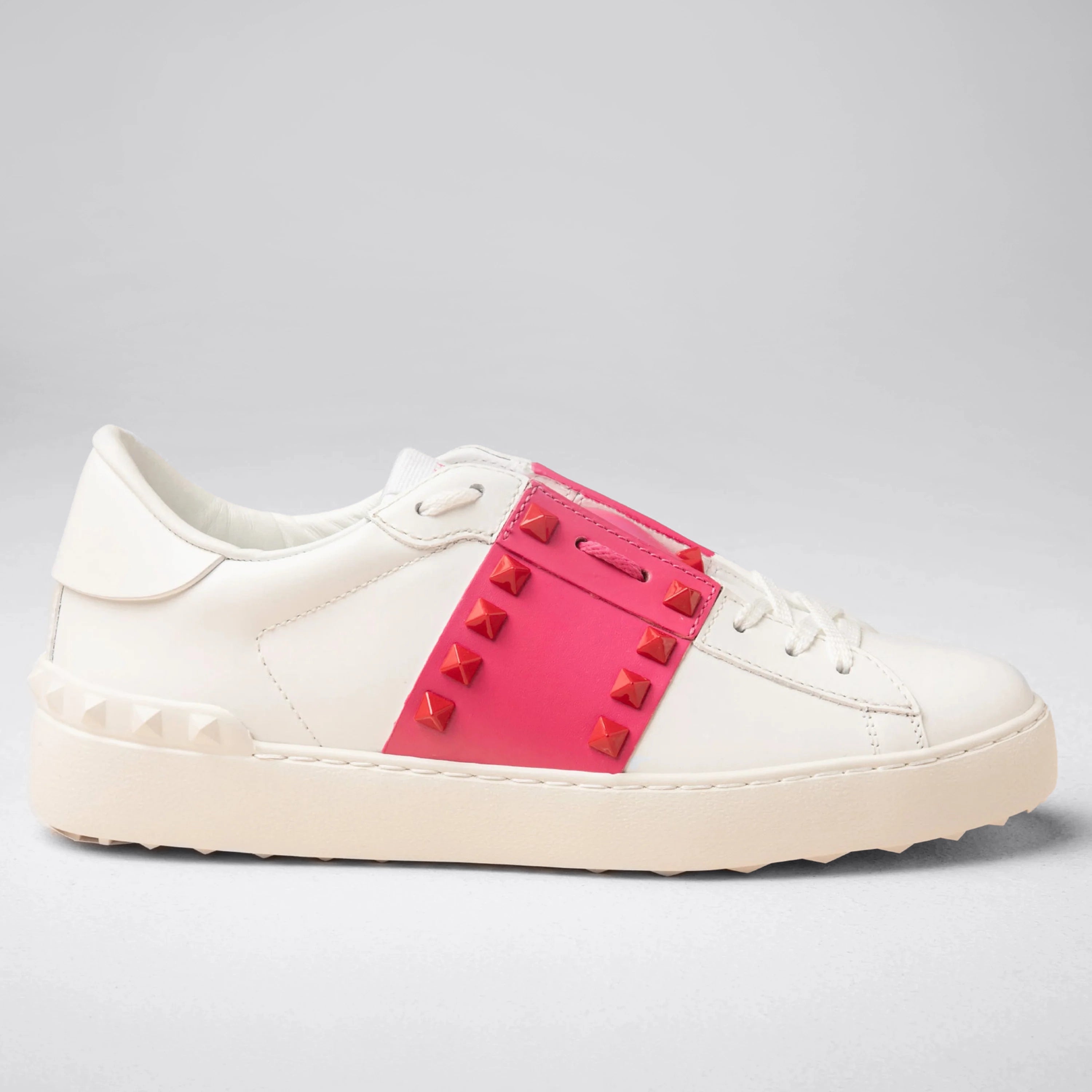 Sneakers Valentino Blanco Rosa Rockstud Untitled