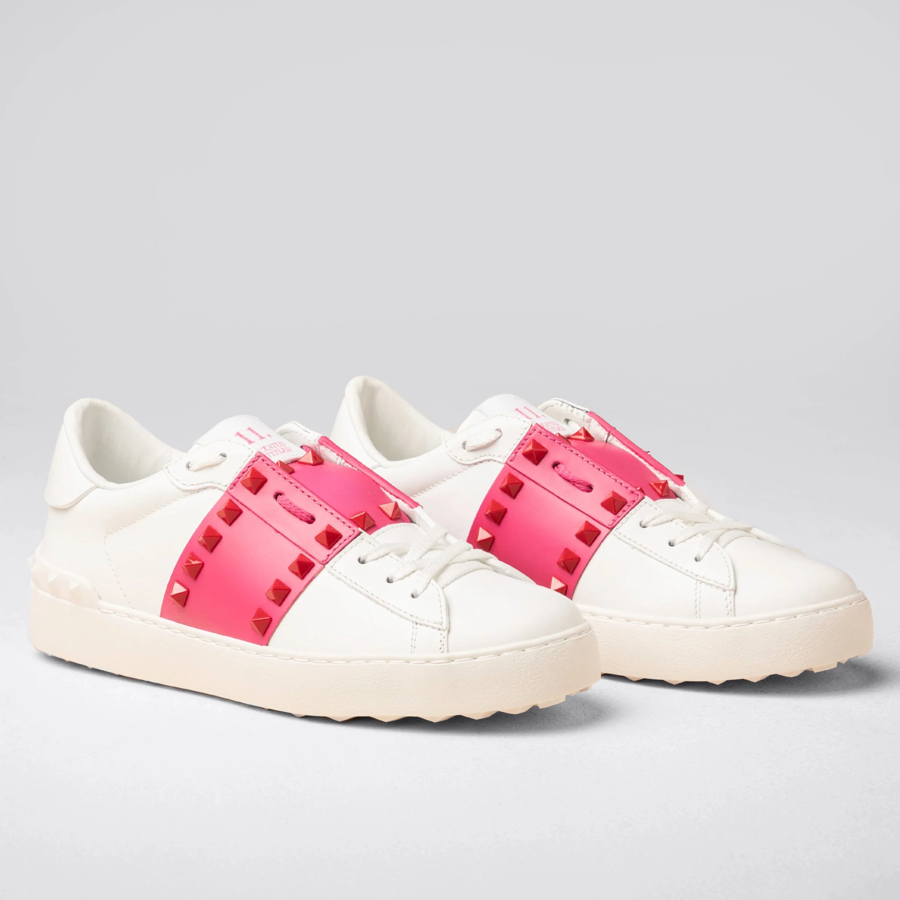 Sneakers Valentino Blanco Rosa Rockstud Untitled