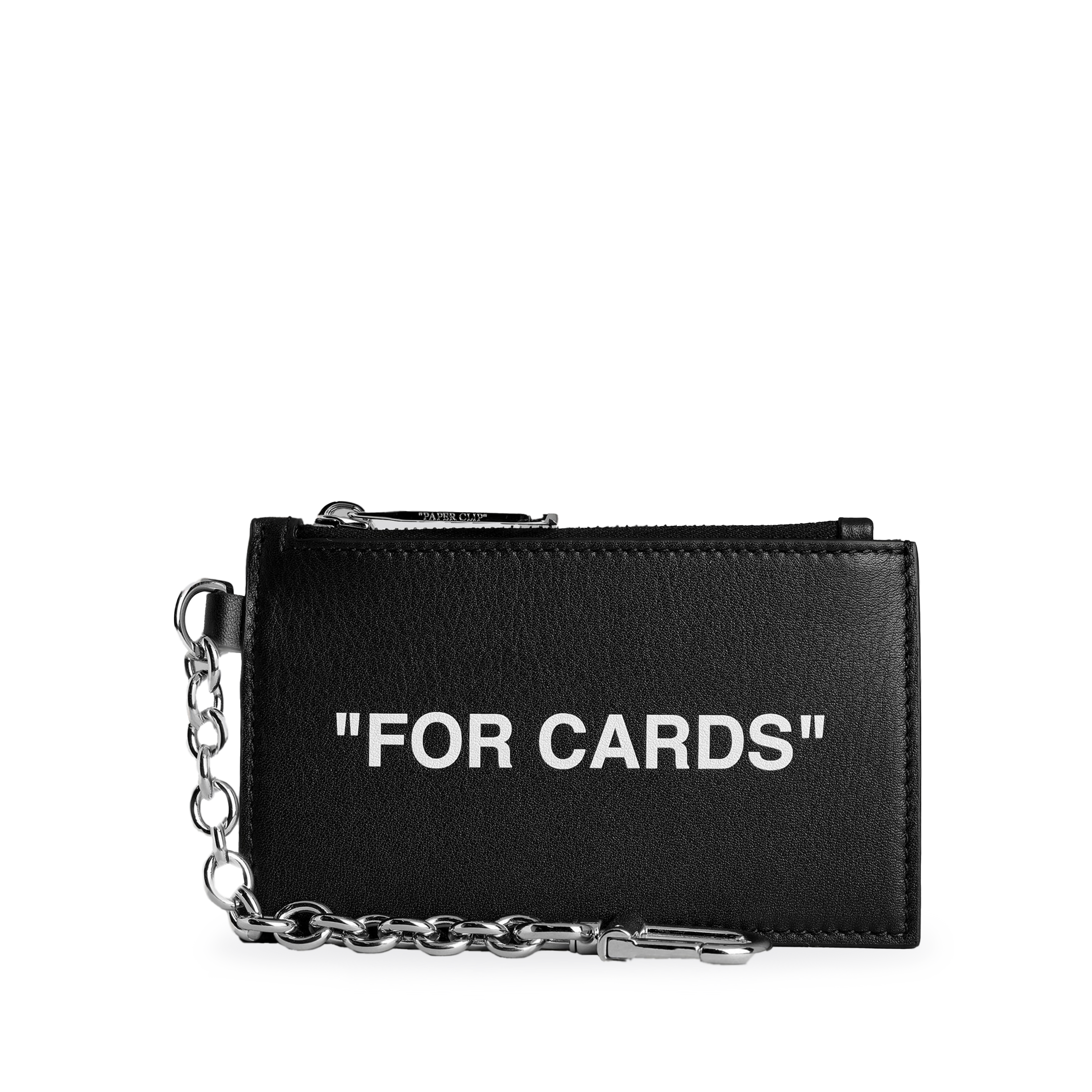 Tarjetero Negro Off-White Con Llavero