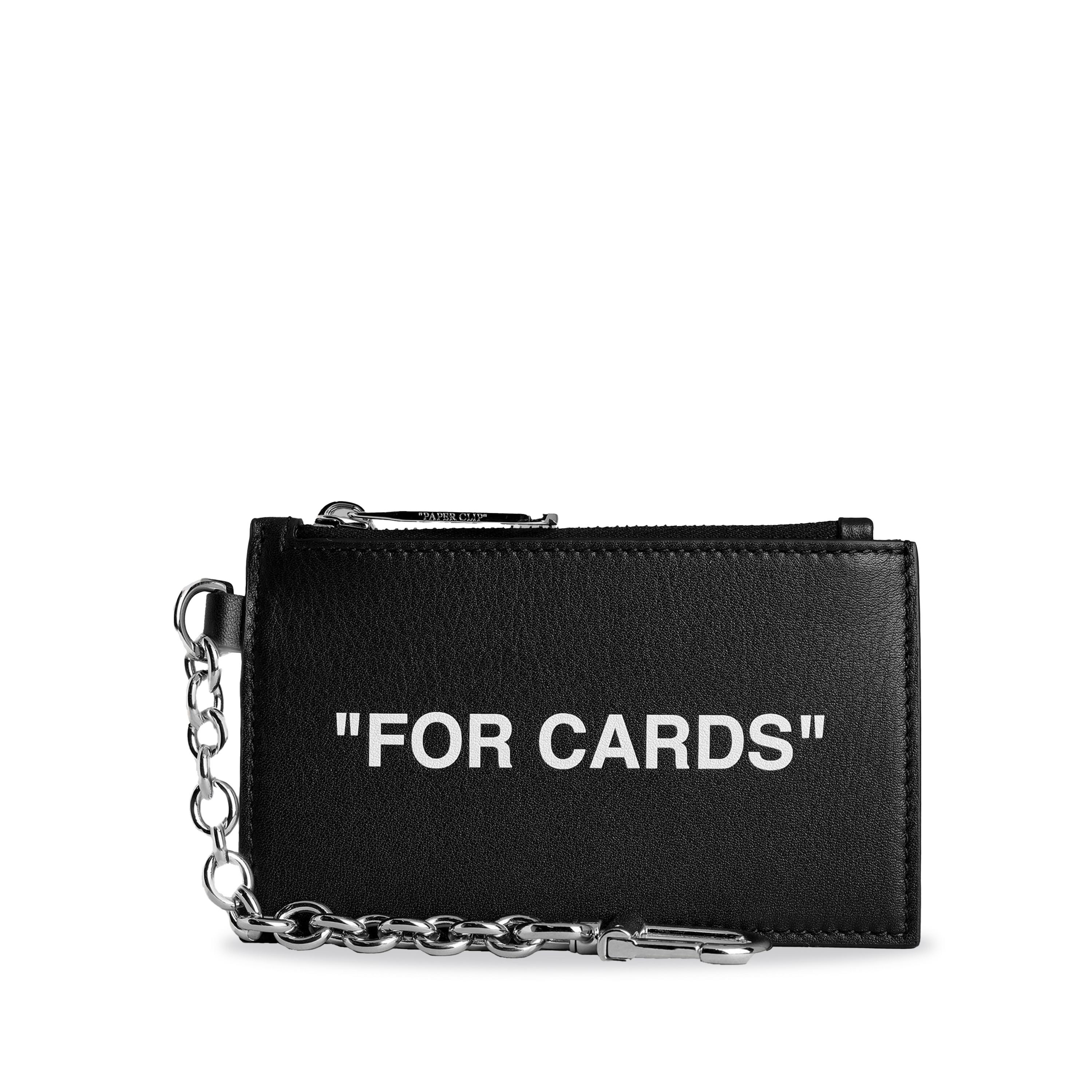 Tarjetero Negro Off-White Con Llavero