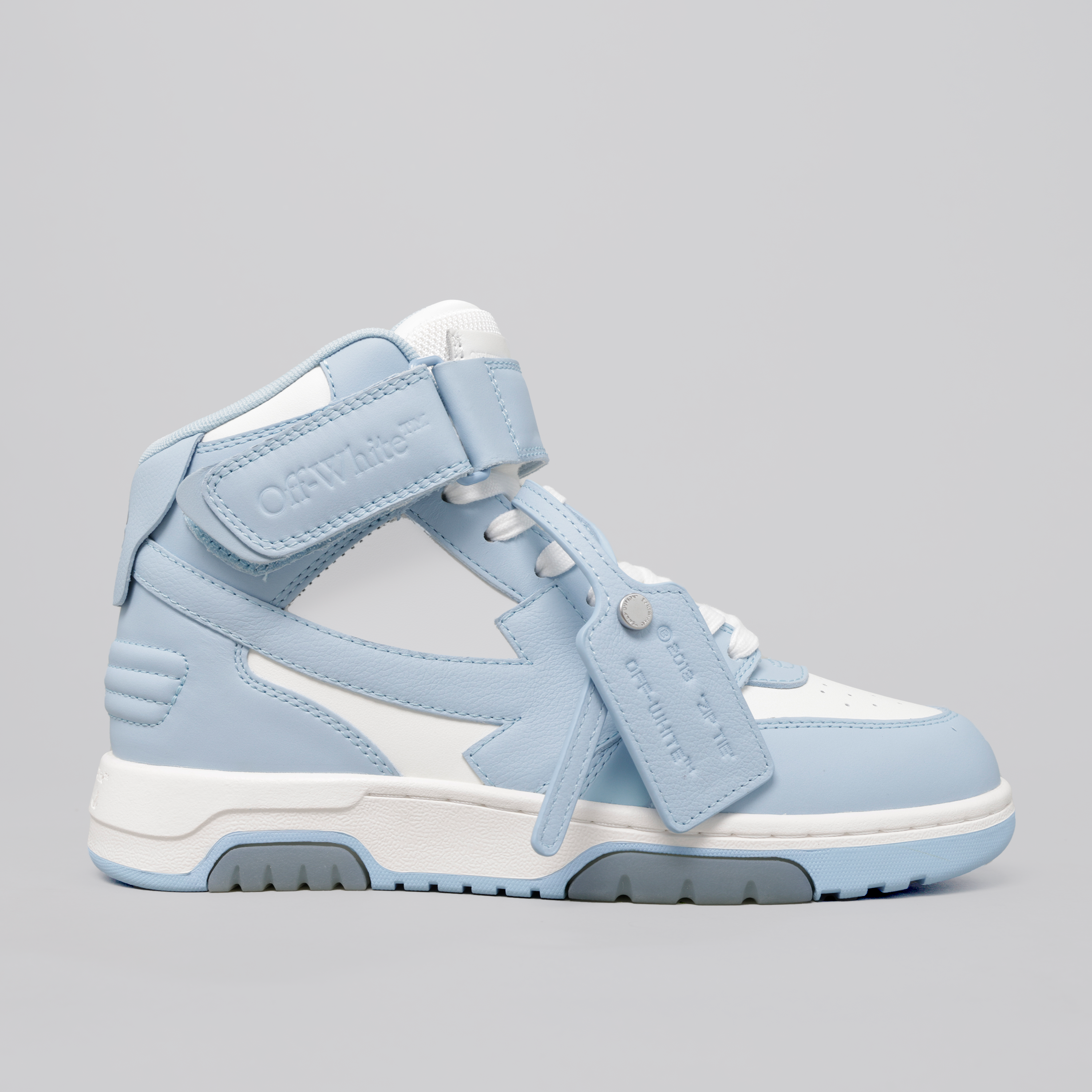 Sneakers Celeste Off-White "OOO" Mid Top