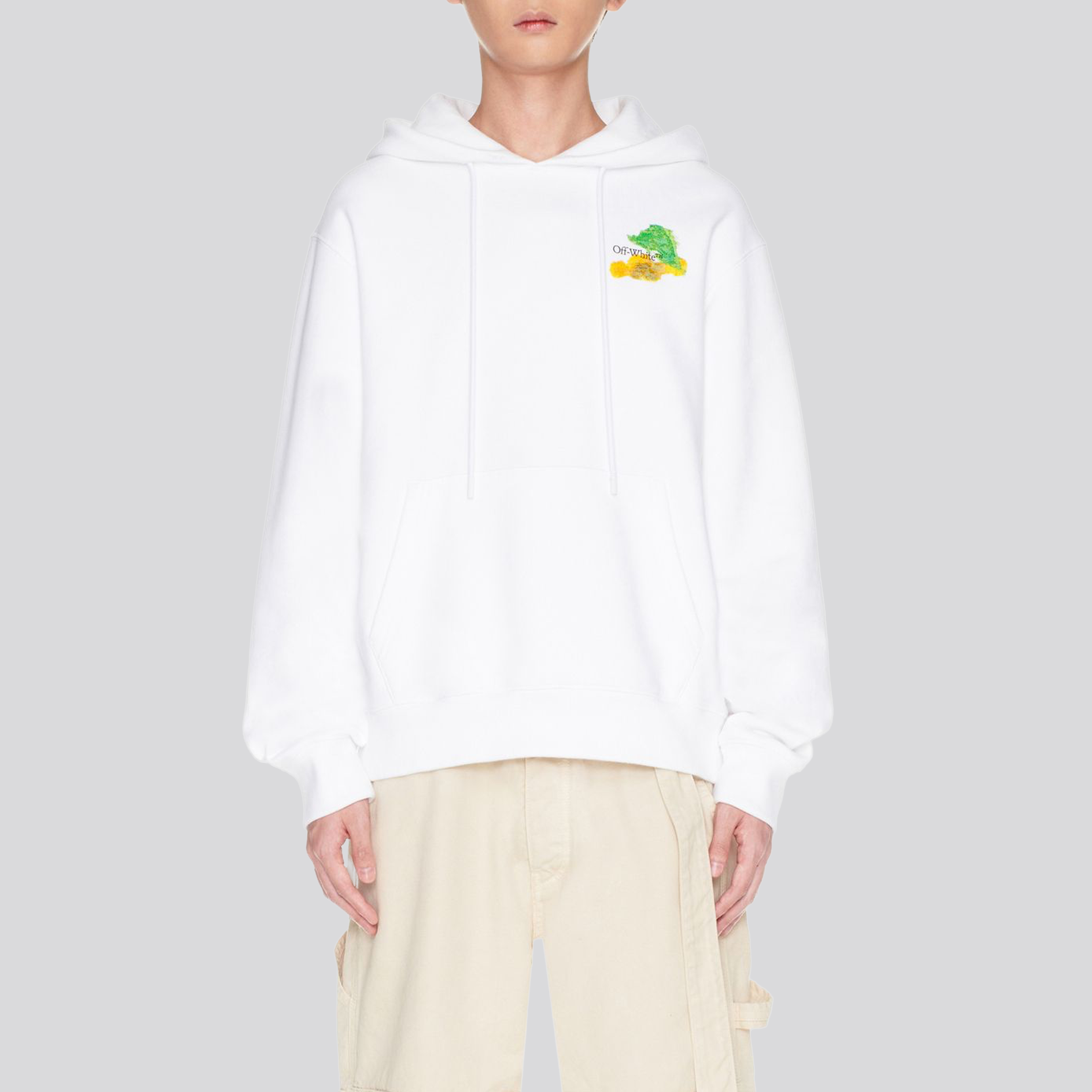 Hoodie Blanco Off White Brush Arrow