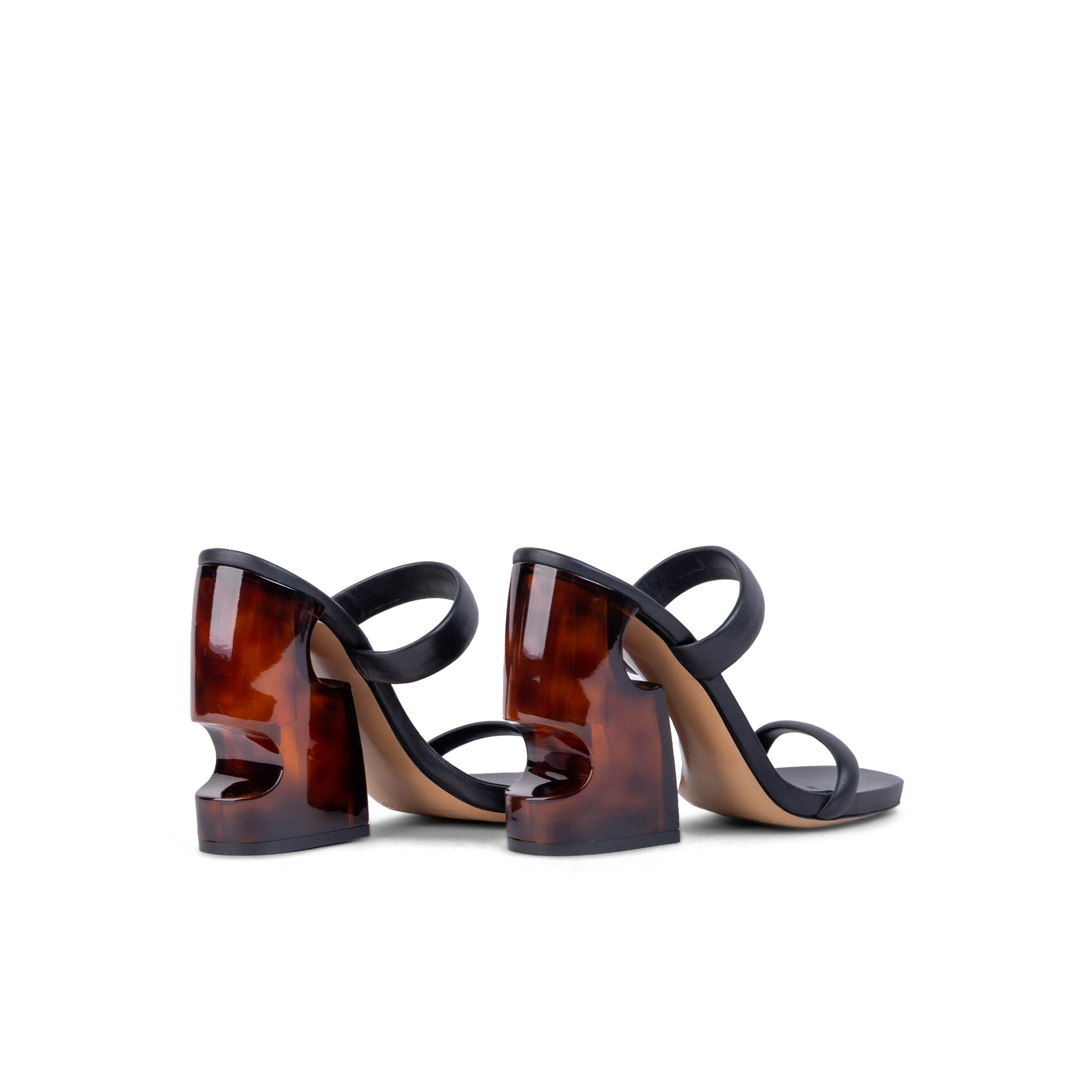 Tacones Negros Off-White Metheor - Tacón Café