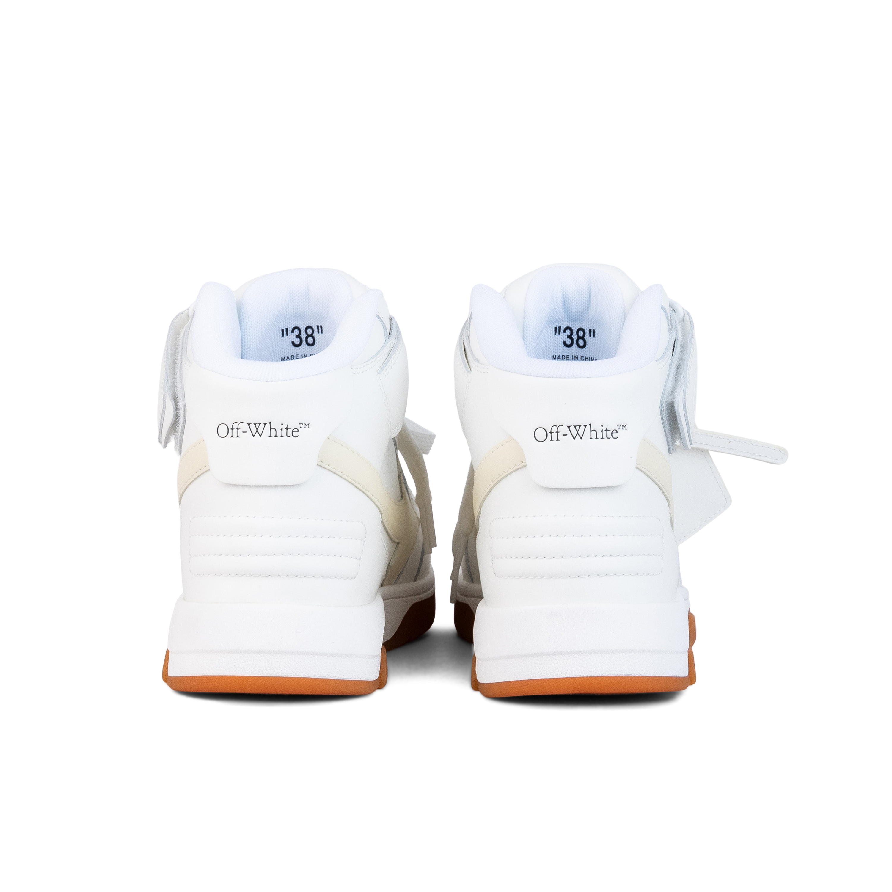 Sneakers High Top Blancos Beige Off-White "OOO"
