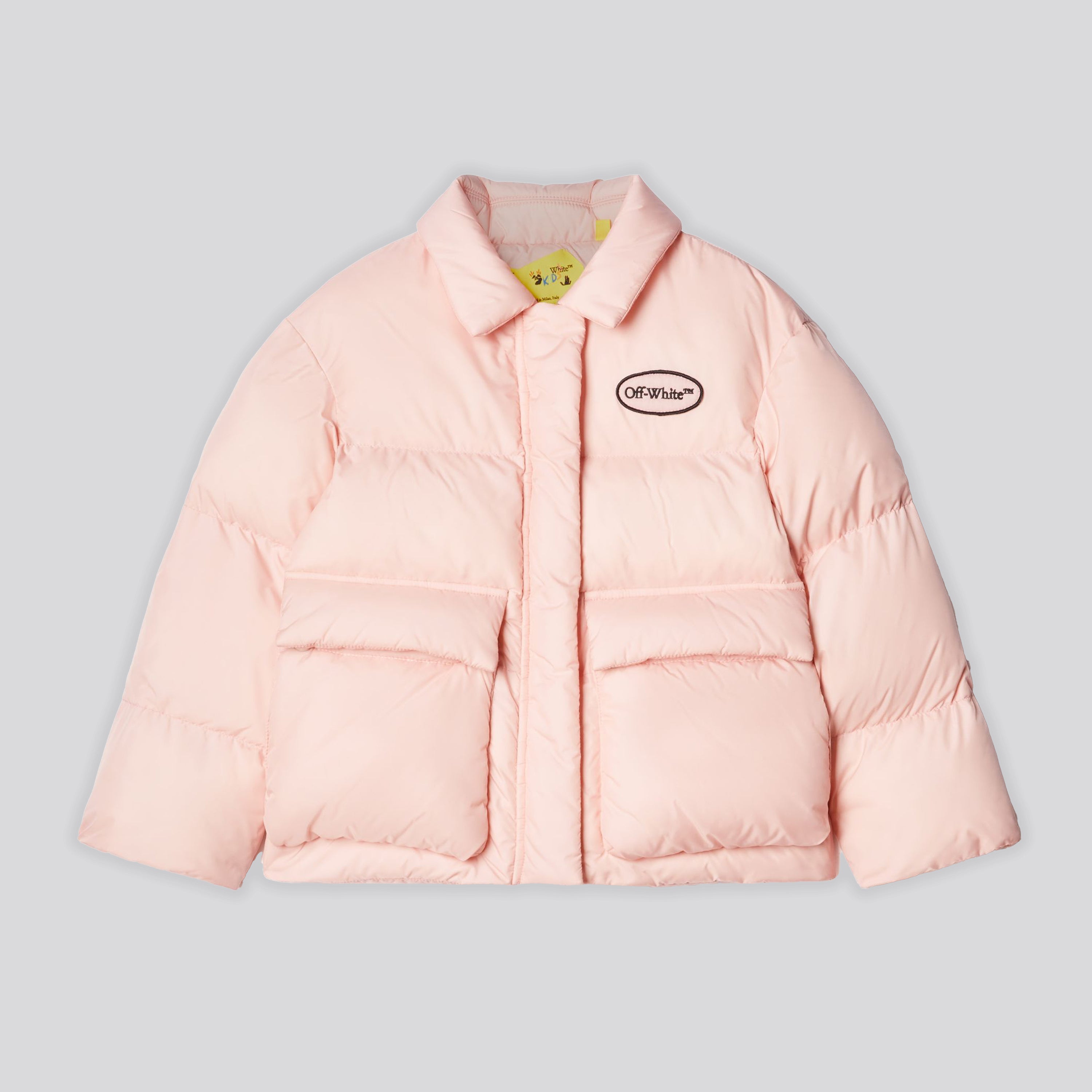Chaqueta Rosado Off-White Kids Arrow Quilted
