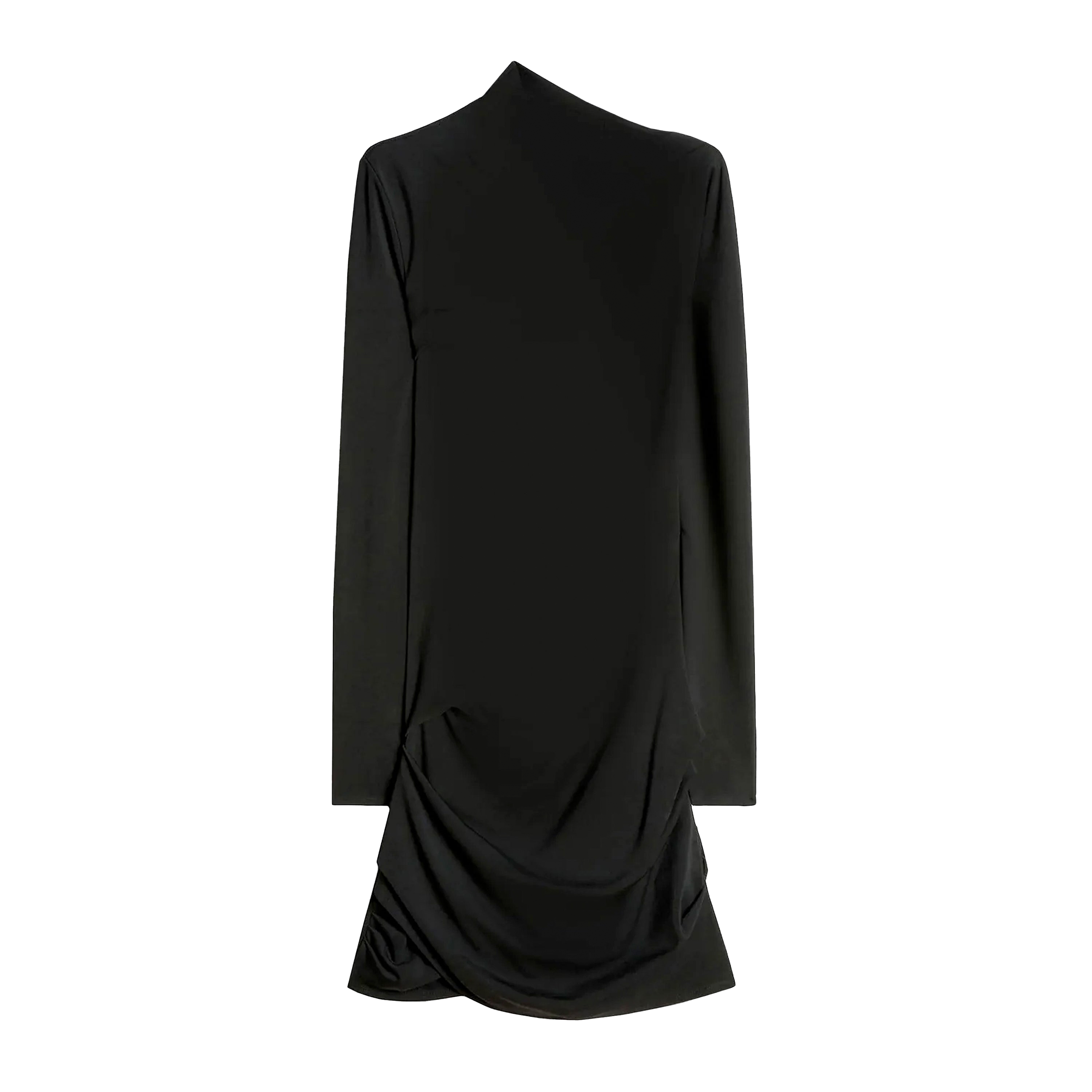 Vestido Negro Off-White Fluid Jer Twist