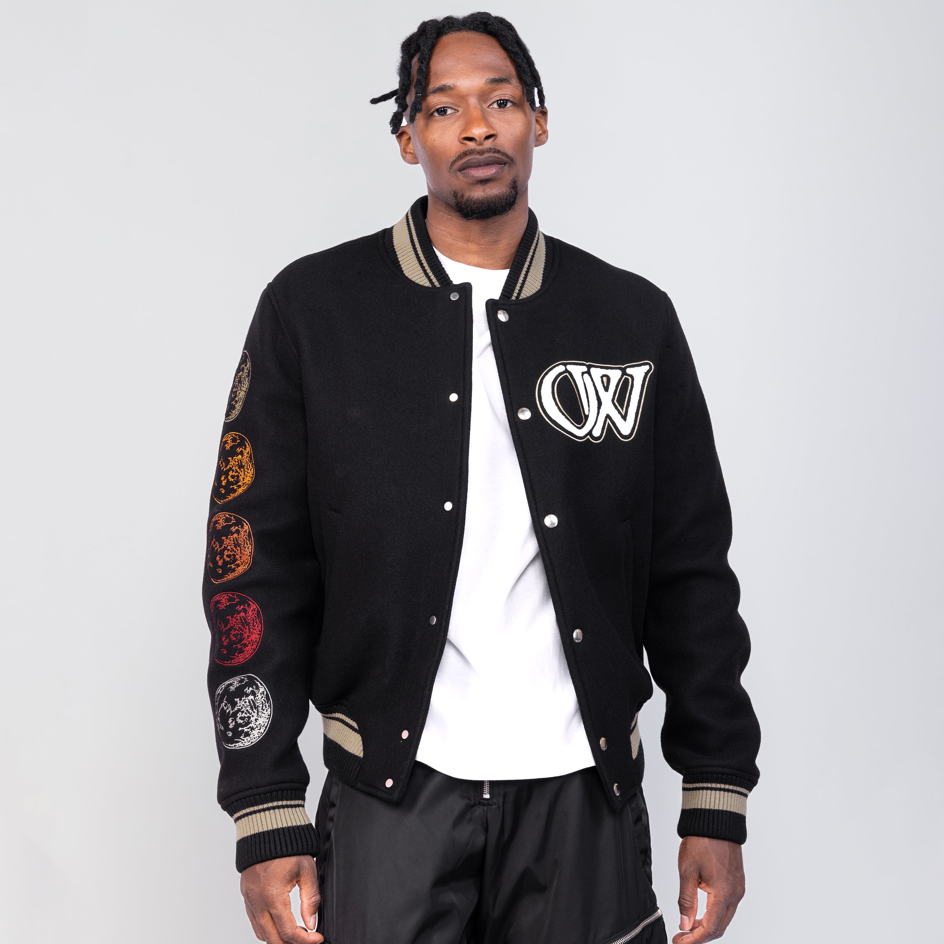 Chaqueta Negra Off-White Moon Phase Vars Bomber