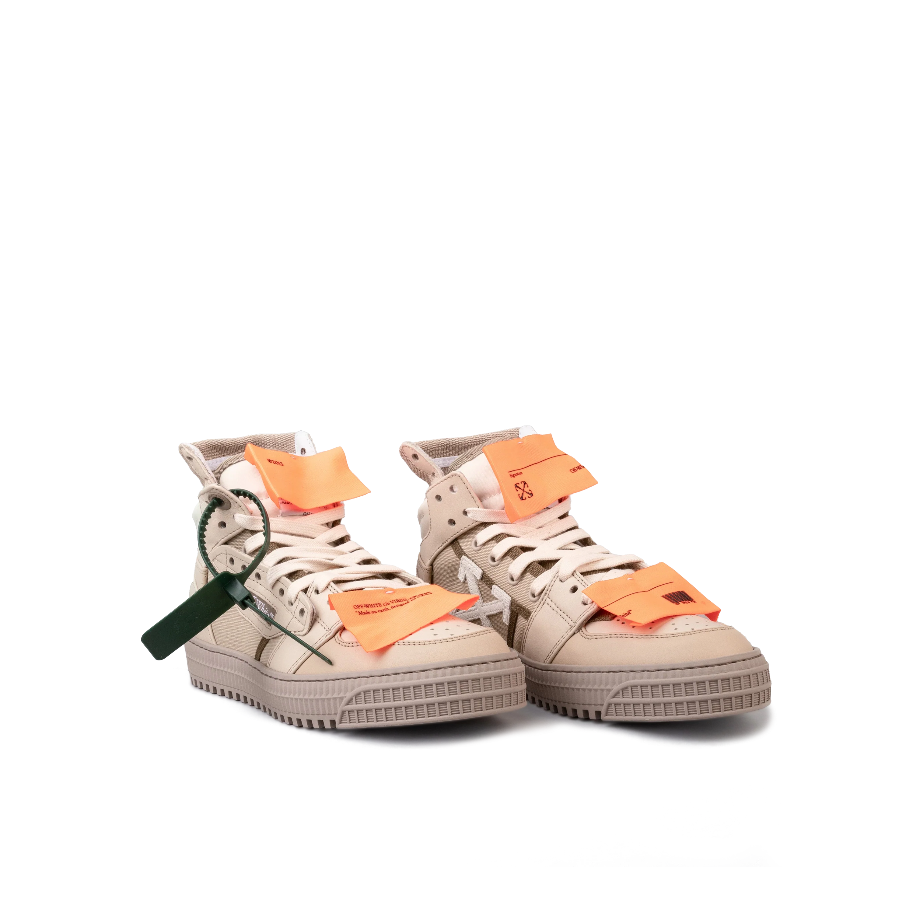 Sneakers High Top Beige Off-White 3.0 Off Court Calf Leather