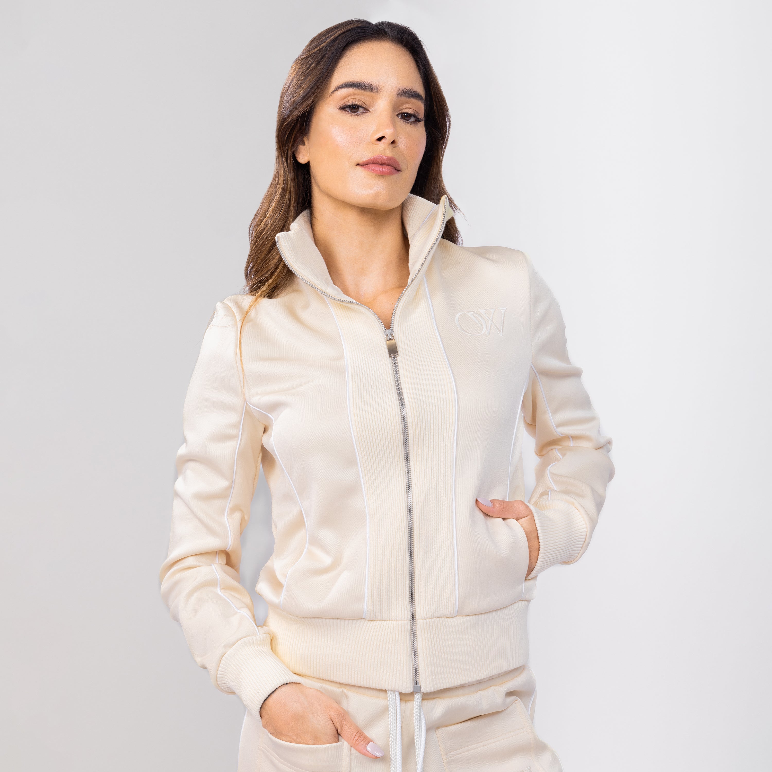 Chaqueta Crema Off-White OW Fitted