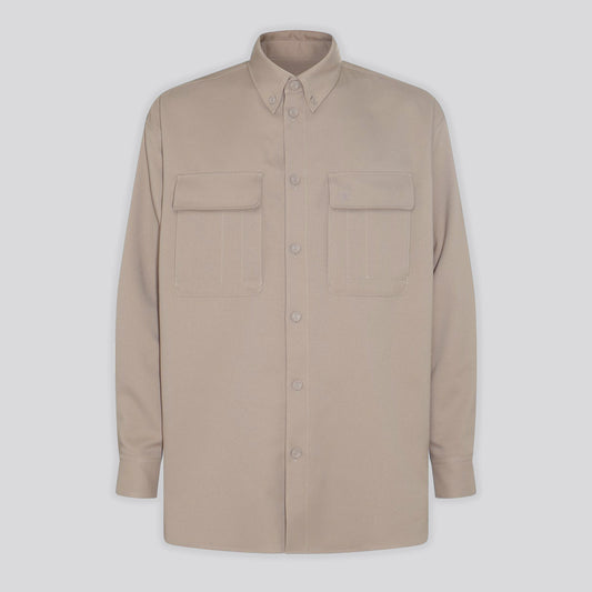 Camisa Beige Off-White Embroidered
