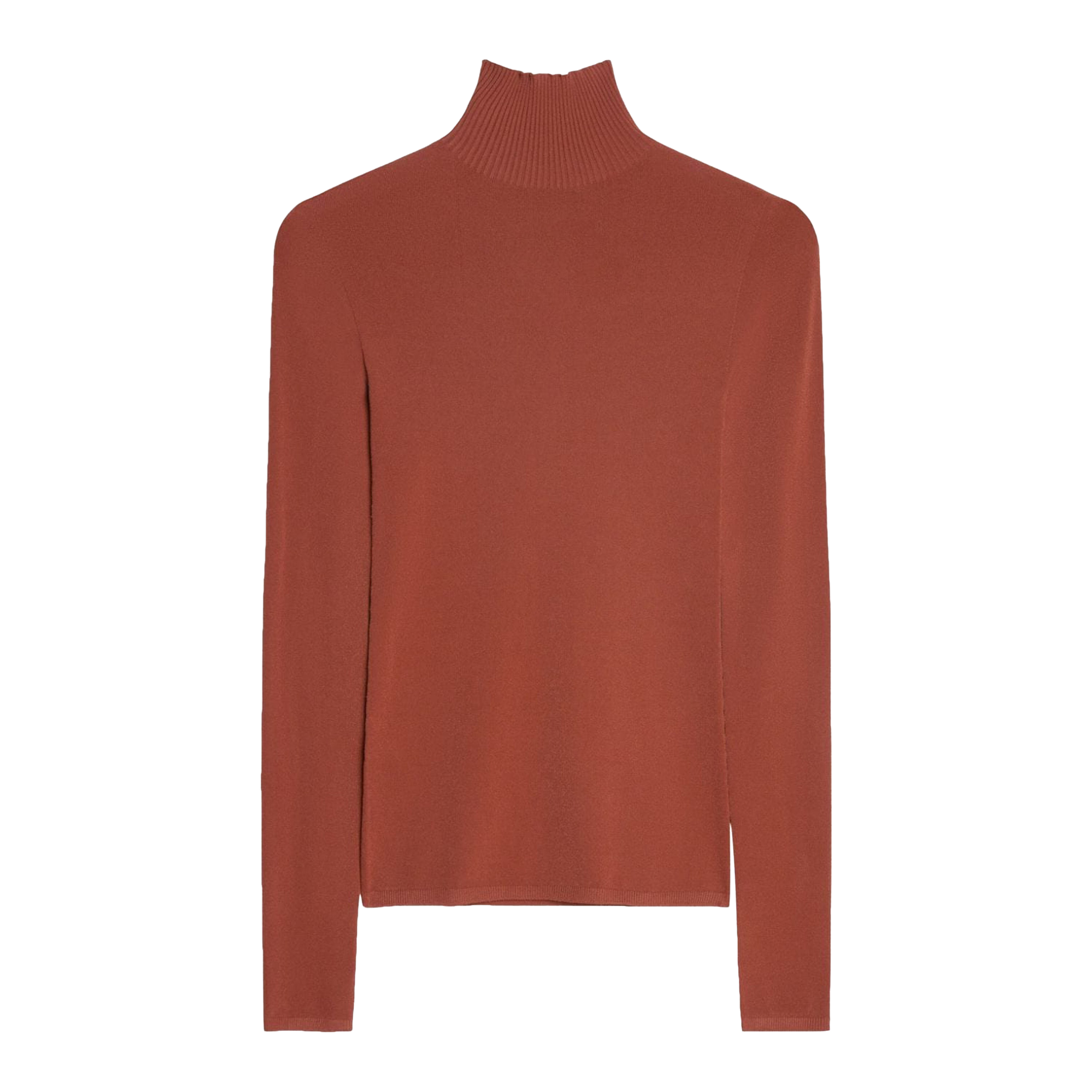 Top Rojo Off-White Naranja Mockneck