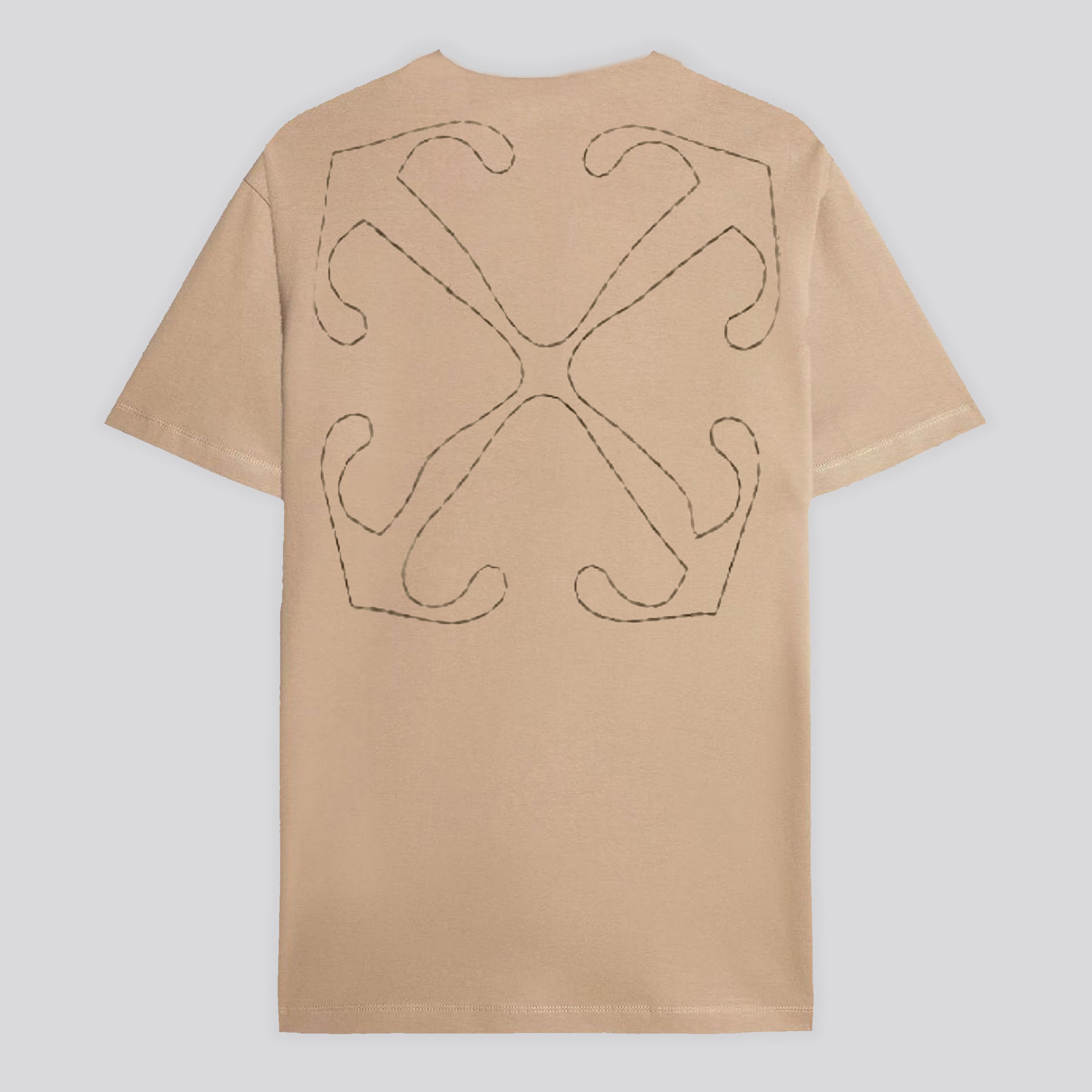 Camiseta Beige Off-White Off Stitch