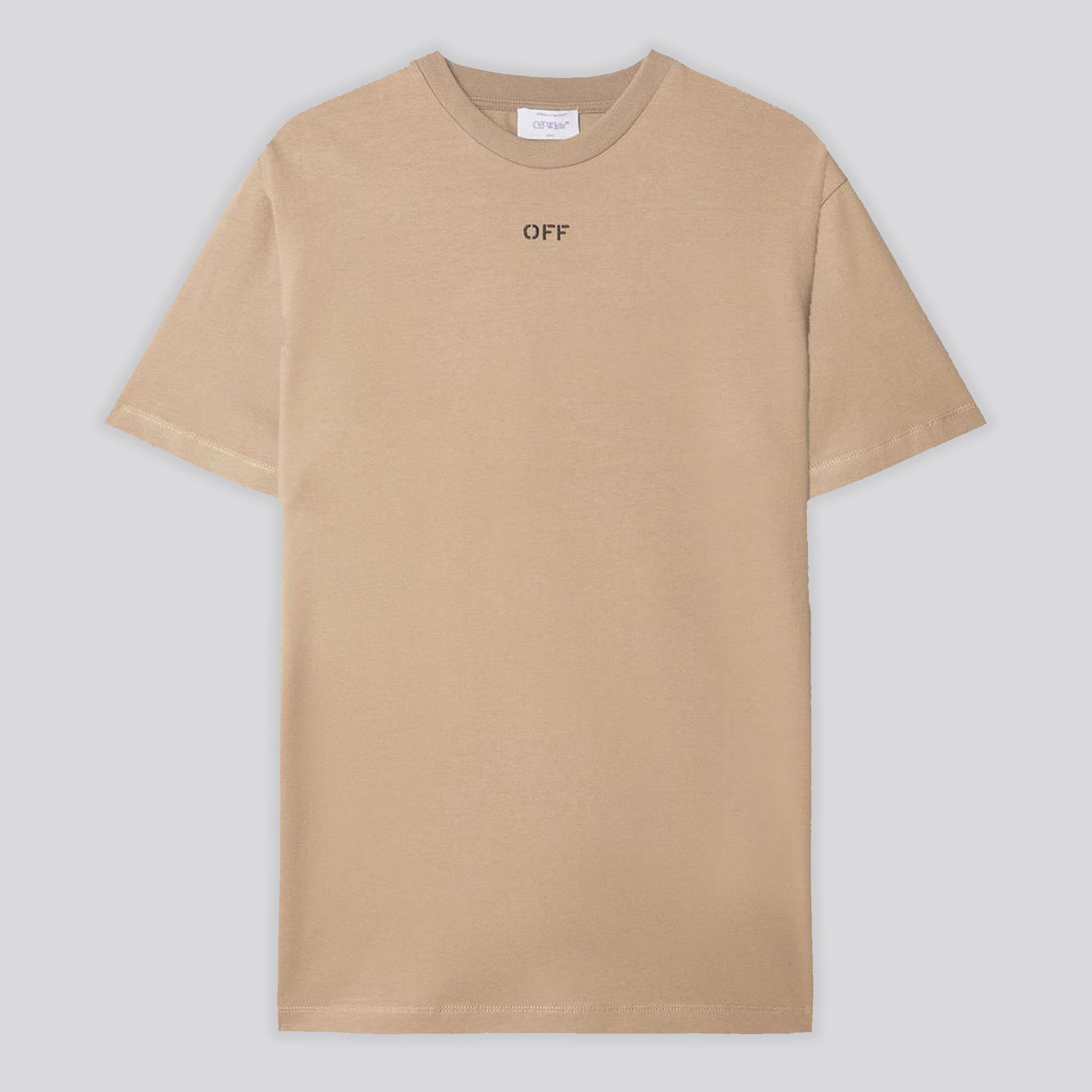 Camiseta Beige Off-White Off Stitch