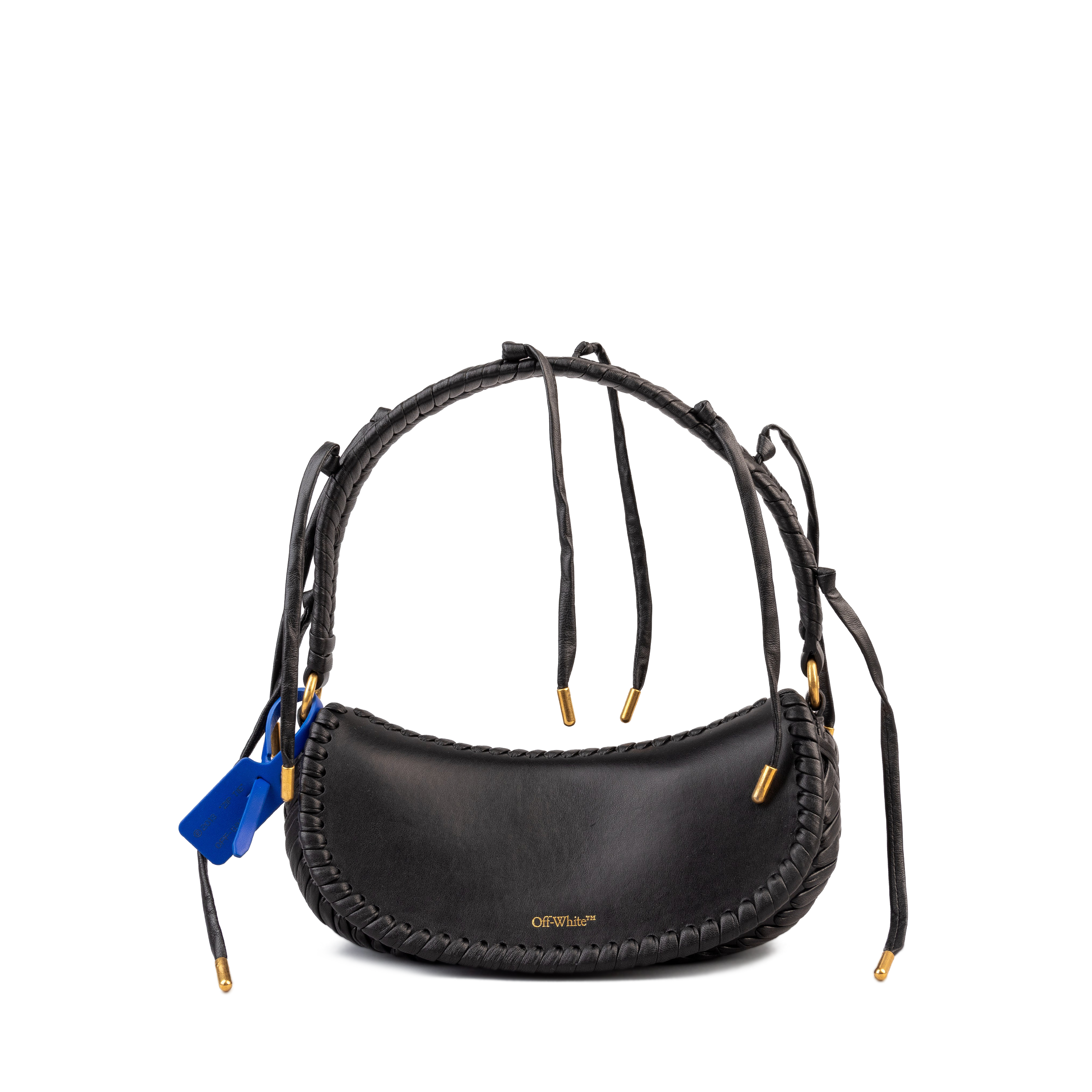 Cartera Negra Off-White Edge Weaving