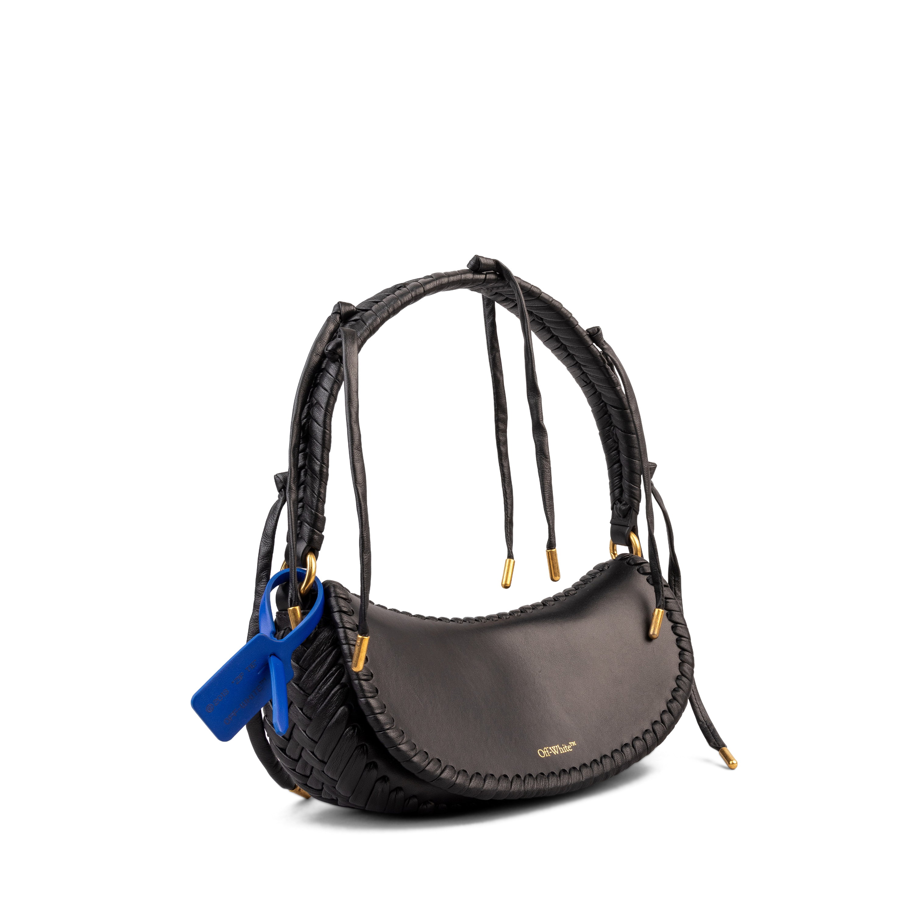 Cartera Negra Off-White Edge Weaving