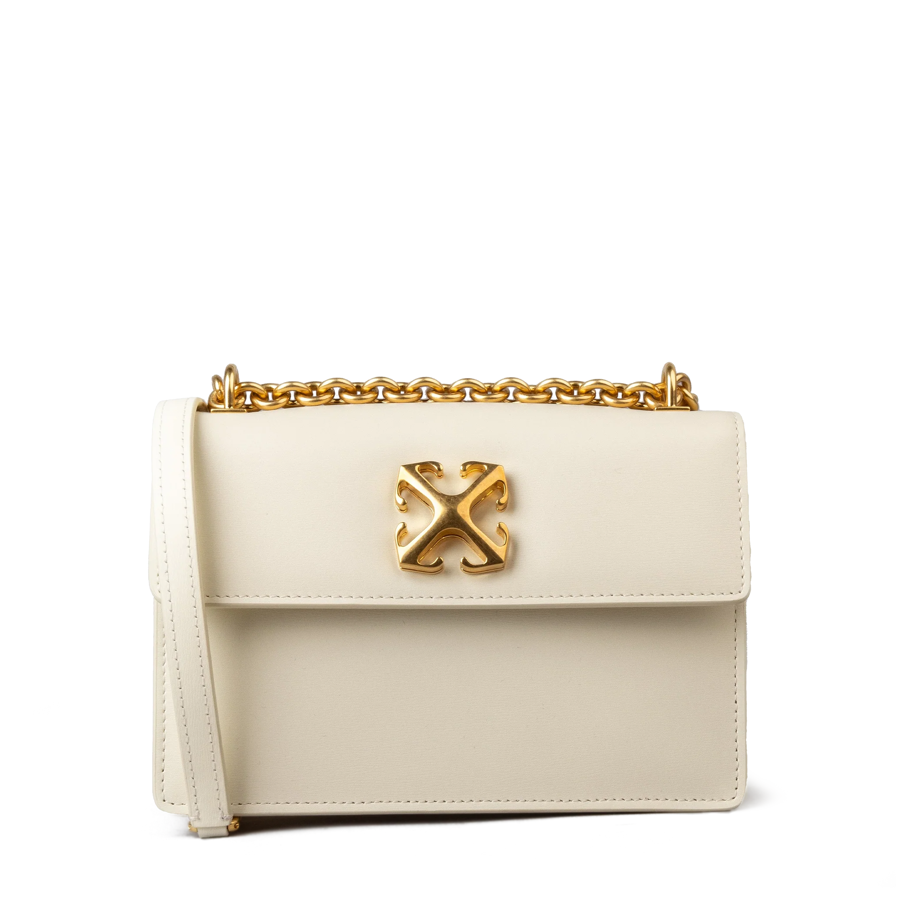 Cartera Blanca Off-White Jitney 2.0 Shoulder Chain