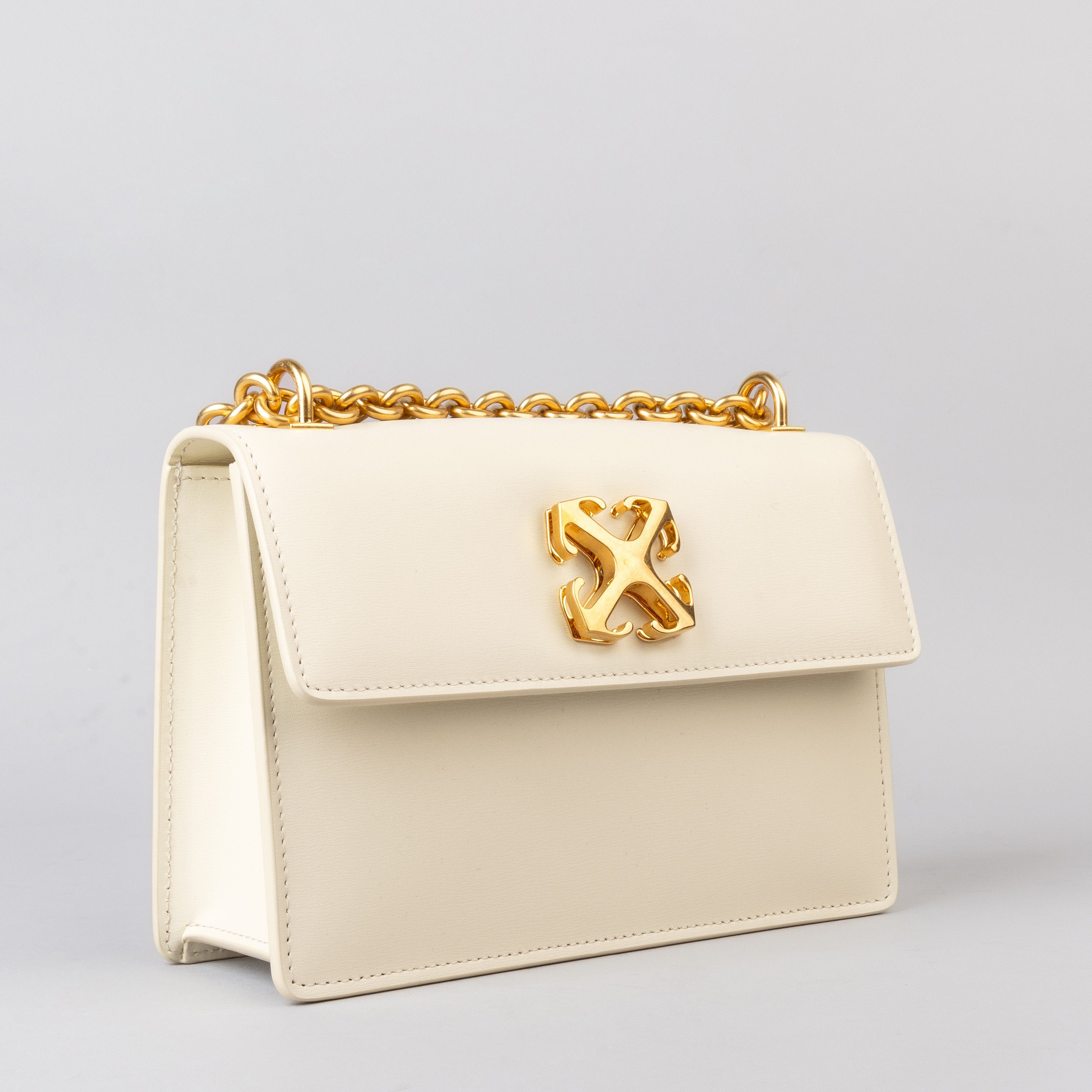 Cartera Blanca Off-White Jitney 2.0 Shoulder Chain