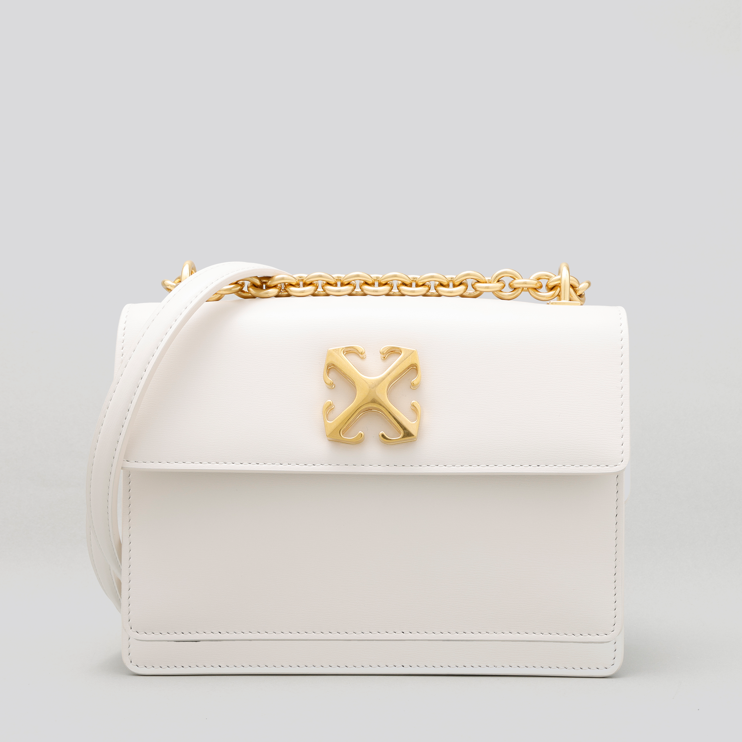 Cartera Blanca Off-White Jitney 2.0 Shoulder Chain