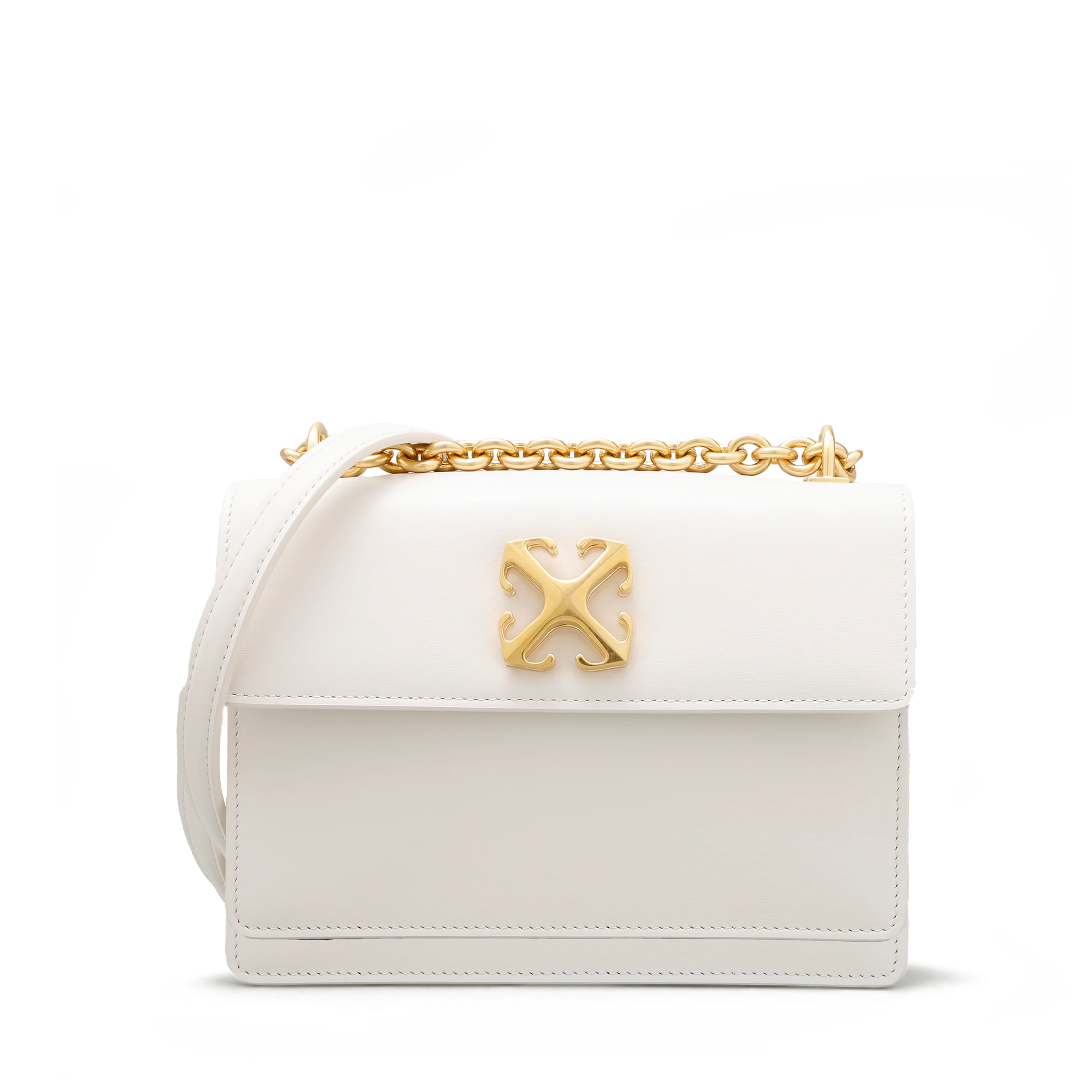 Cartera Blanca Off-White Jitney 2.0 Shoulder Chain