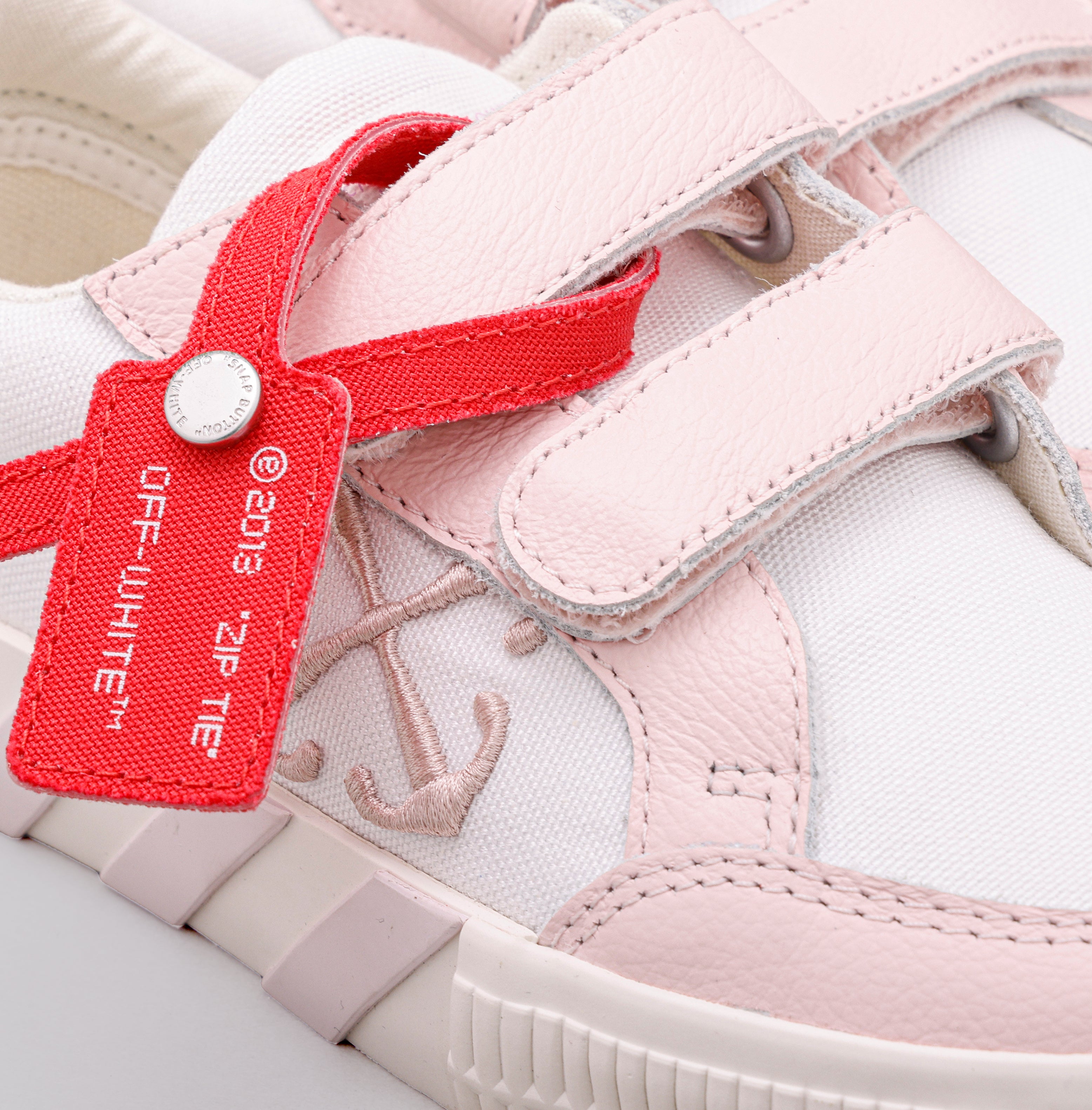 Sneakers Blanco Rosa Off-White Kids Vulcanized Velcro